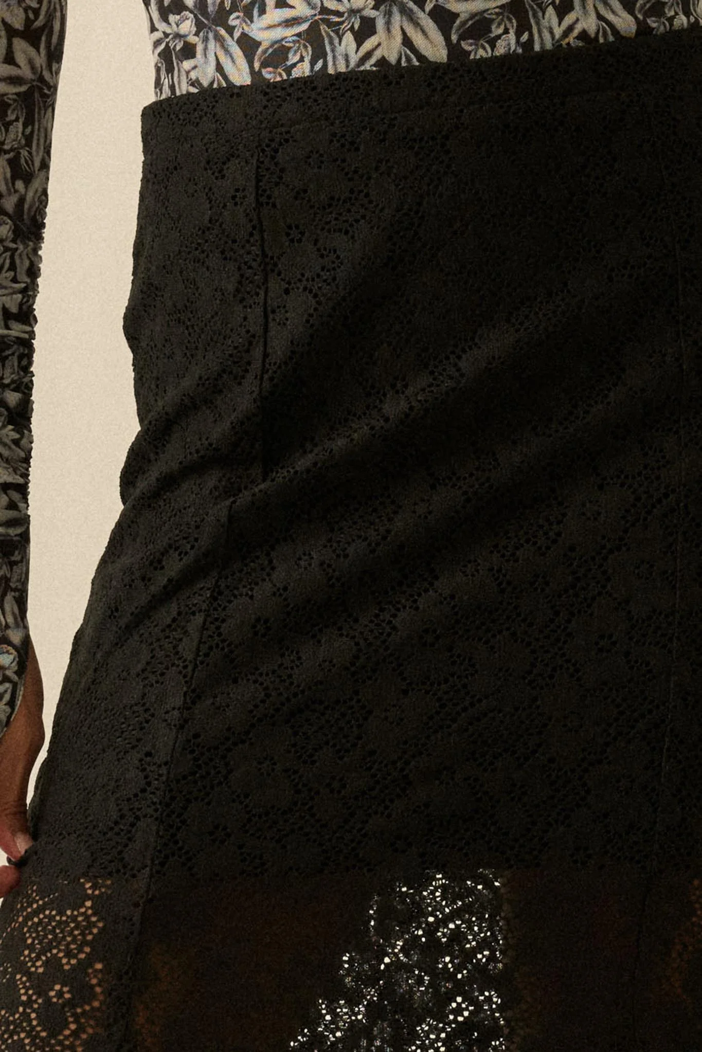 Moment in Time Floral Lace Mermaid Maxi Skirt - Image 5