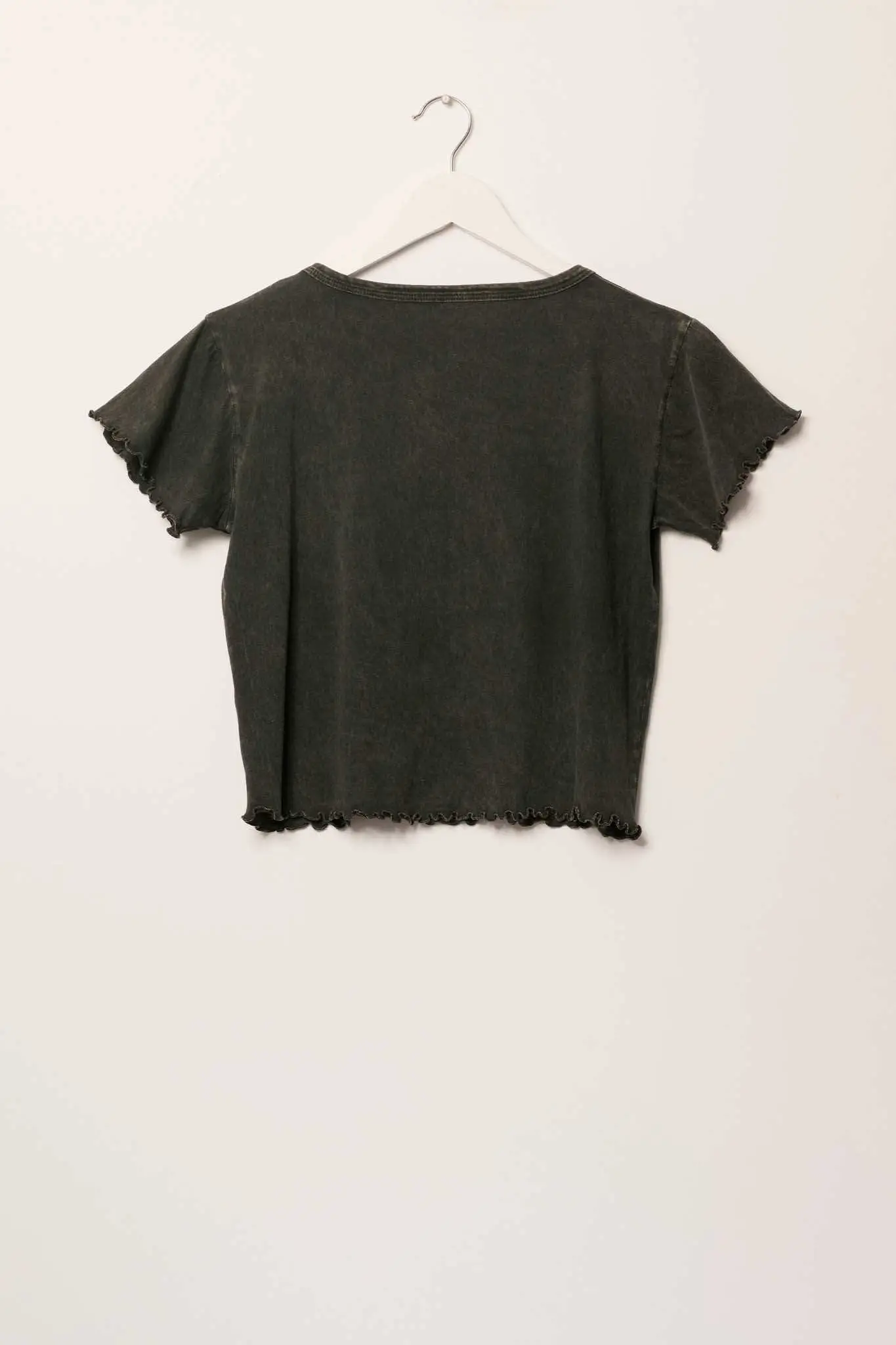 Mon Amour Cropped Lettuce-Edge Graphic Baby Tee - Image 3