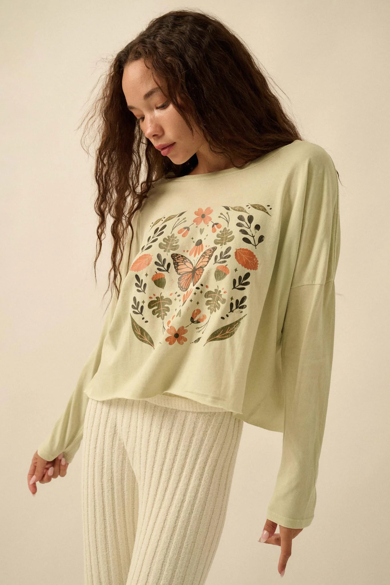 Monarch Season Long-Sleeve Butterfly Graphic Tee - Image 5