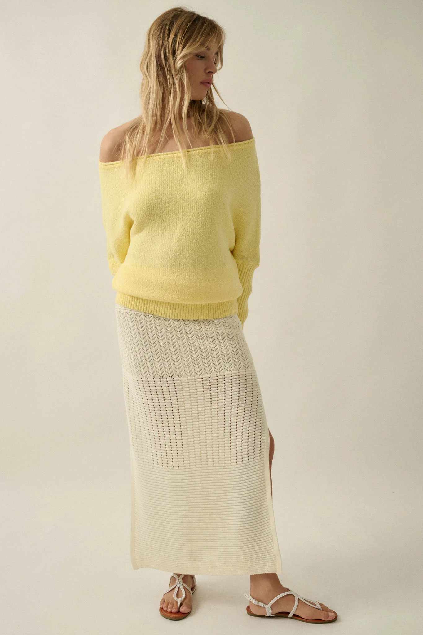 More Than Anything Pointelle Rib-Knit Maxi Skirt - Image 10