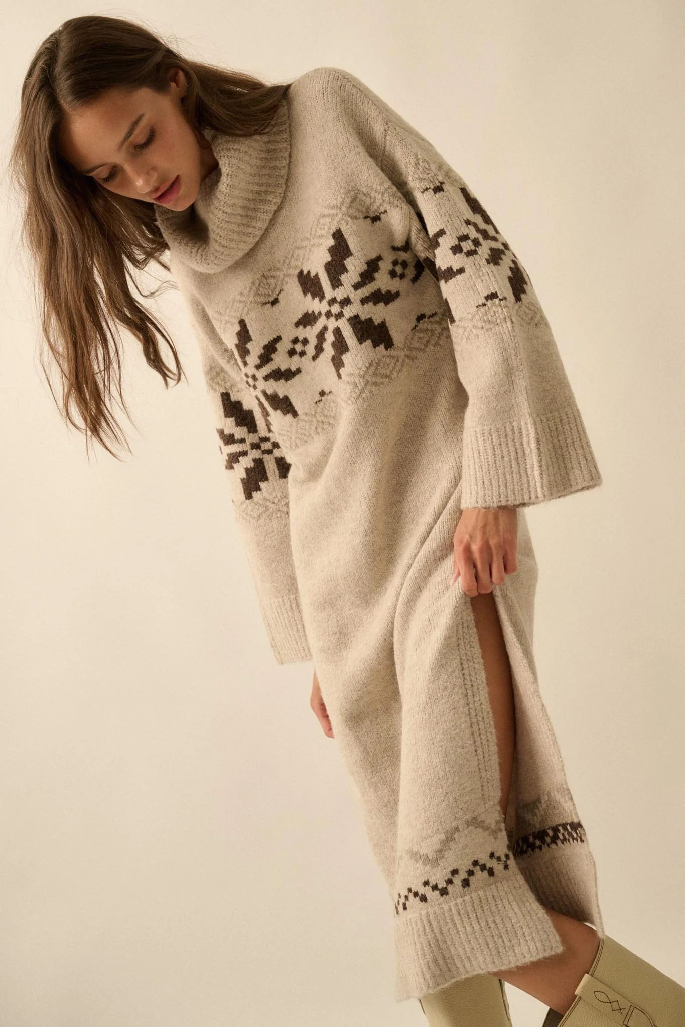 Mountain High Alpine-Knit Midi Sweater Dress - Image 15