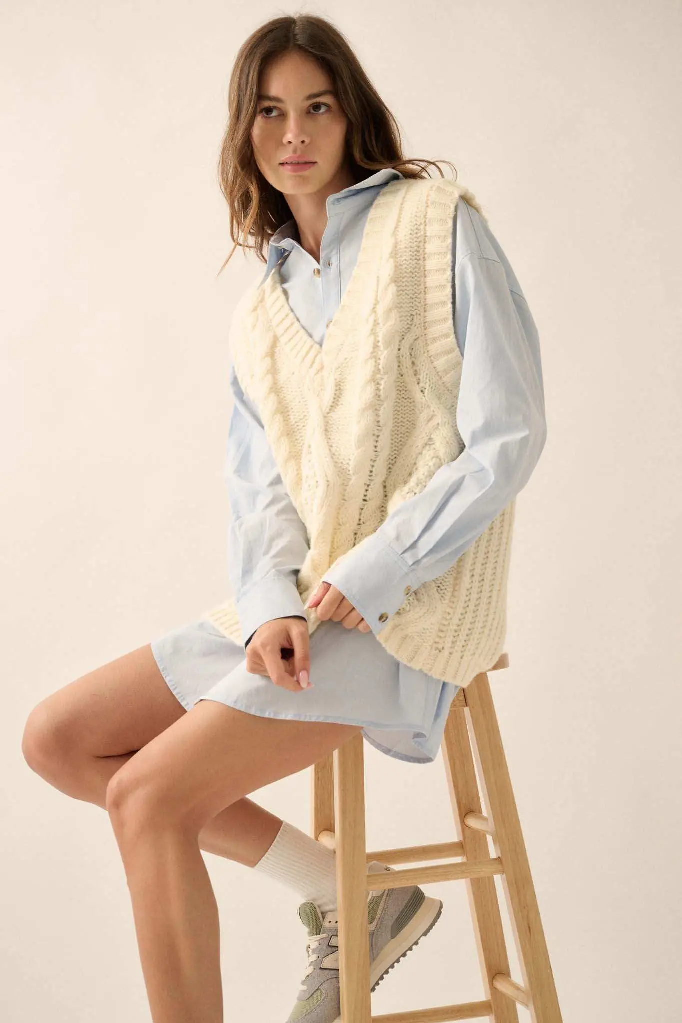 Moving Forward Oversize Button-Up Mini Shirt Dress - Image 6