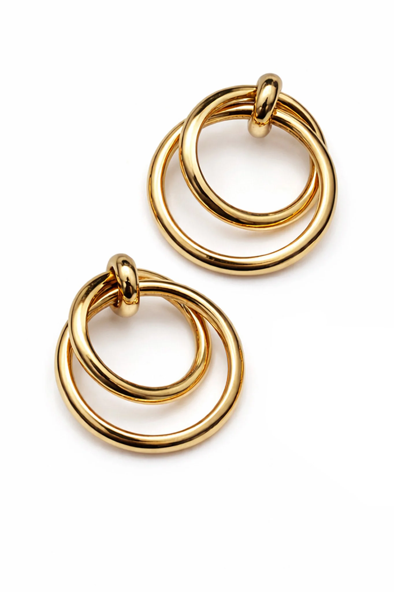 Napa Gold-Dipped Layered Hoop Dangle Earrings - Image 2