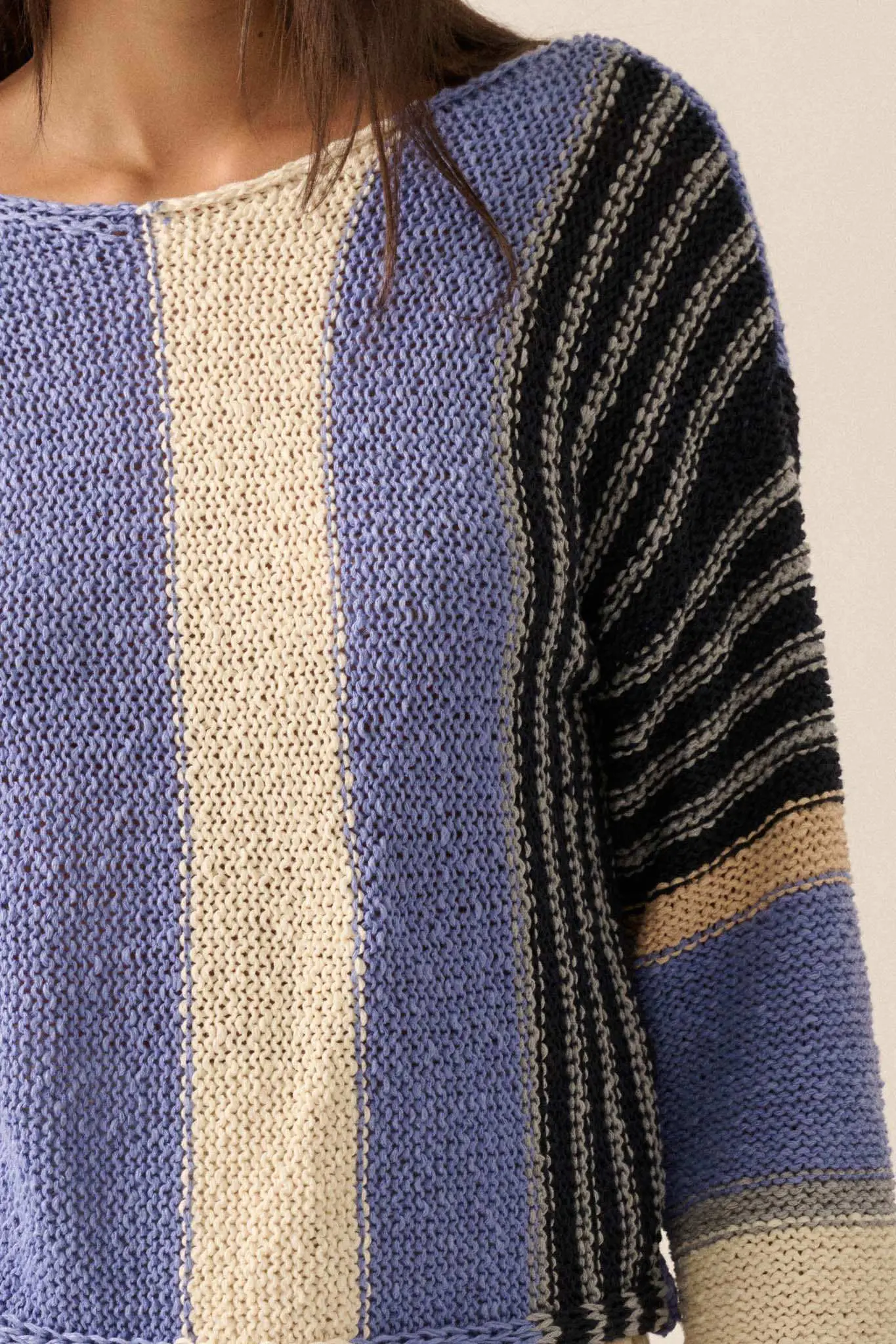 No Rules Colorblock Striped Knit Sweater - Image 4