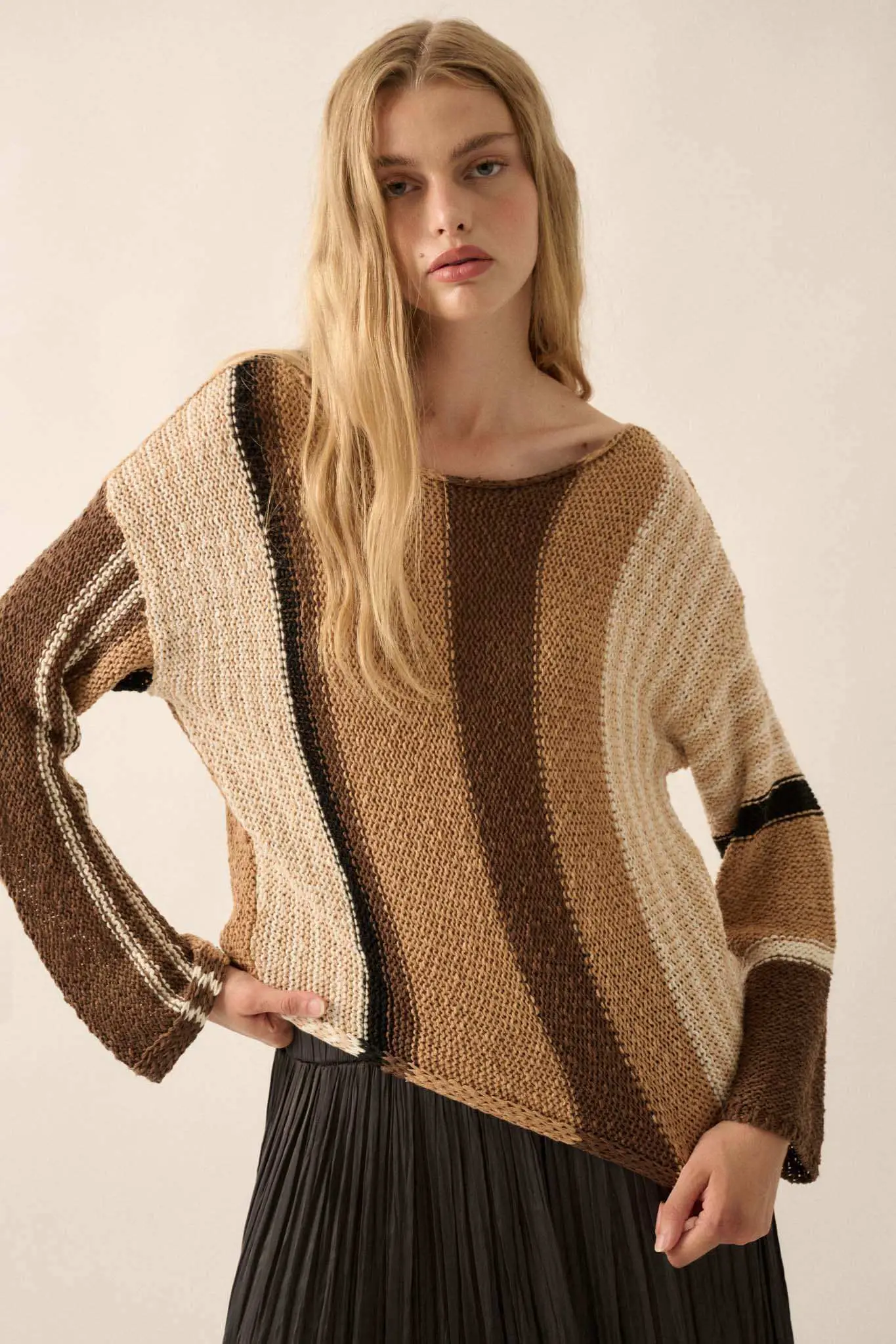 No Rules Colorblock Striped Knit Sweater - Image 7
