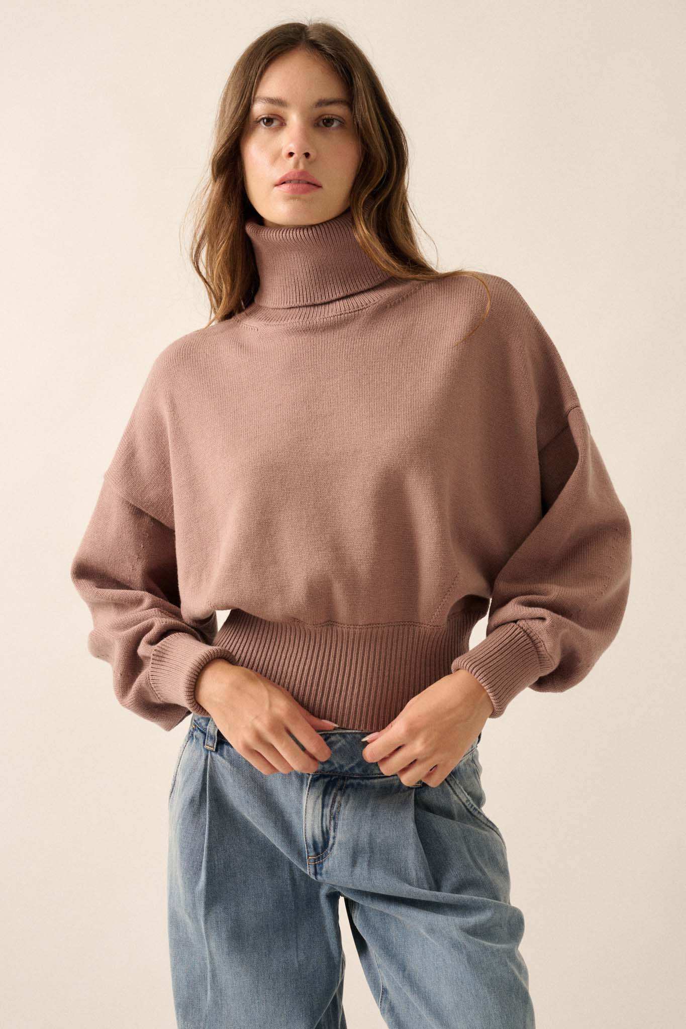 Now or Never Banded Turtleneck Sweater - Image 3