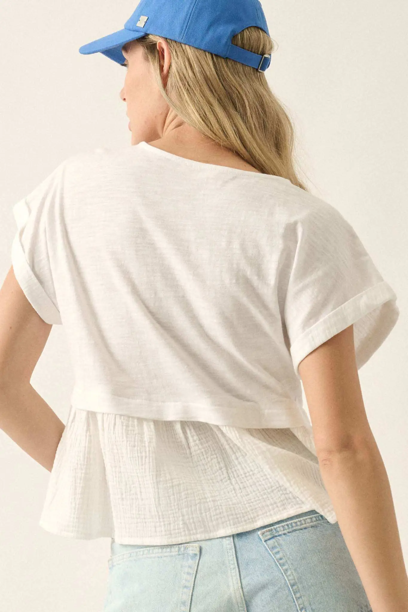 Open Air Cotton Pocket Henley Babydoll Top - Image 8