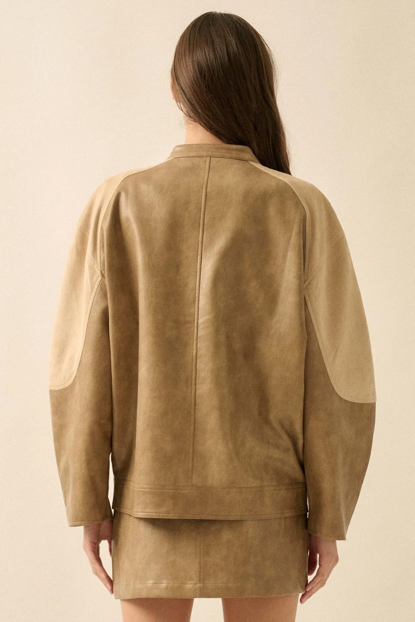 Open Road Vegan Leather and Suede Jacket - Image 15