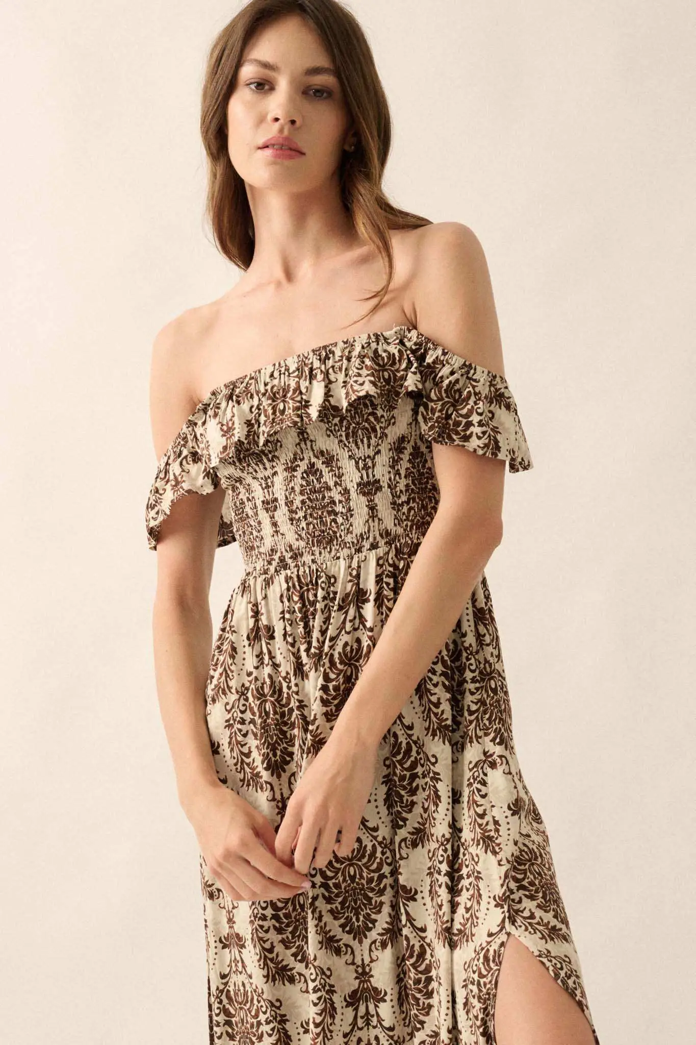 Opulent Beauty Ornate Floral-Print Maxi Dress - Image 4