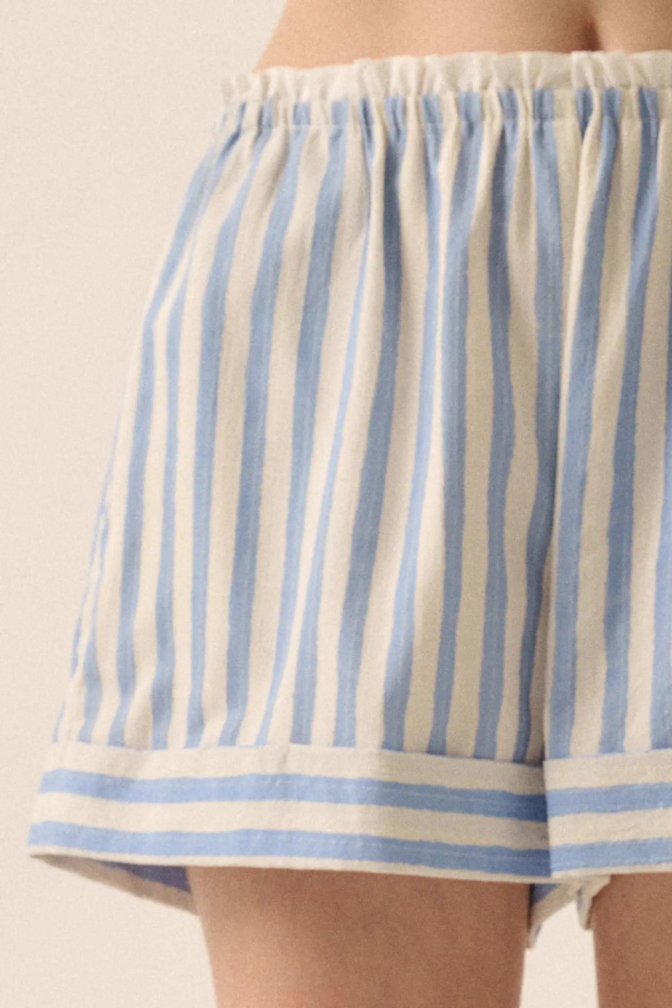 Pajama Rama Striped Paperbag-Waist Cuffed Shorts - Image 6