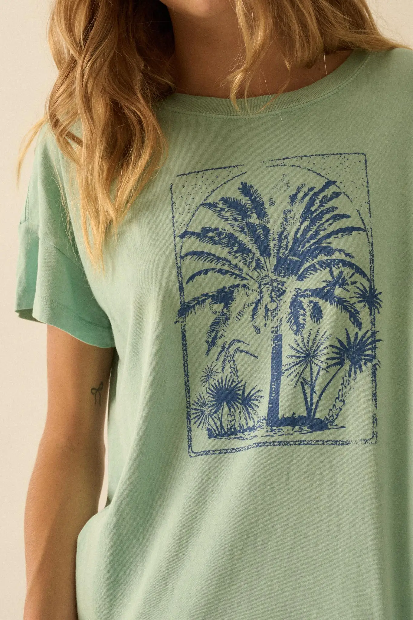 Palm Tree Party Vintage-Wash Graphic Tee - Image 2