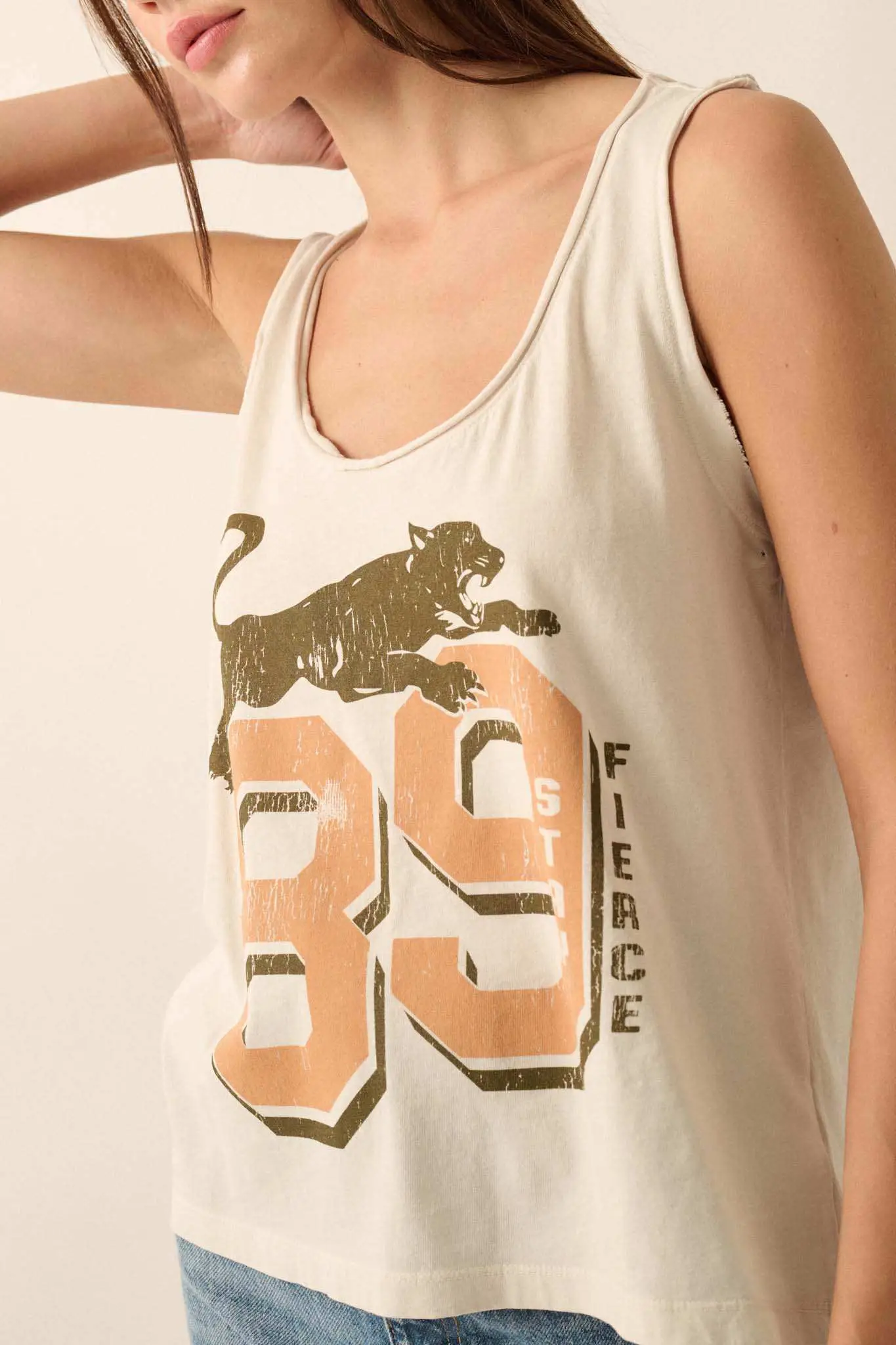 Panther '89 Raw-Edge Graphic Tank Top - Image 2