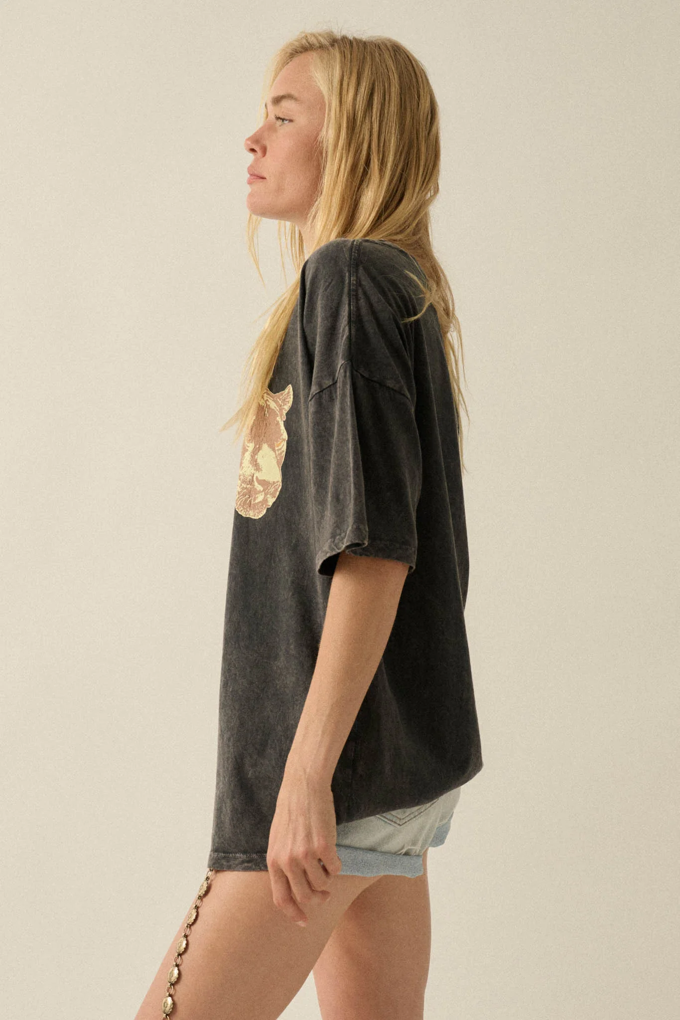Panther Pack Vintage-Wash Oversize Graphic Tee - Image 5