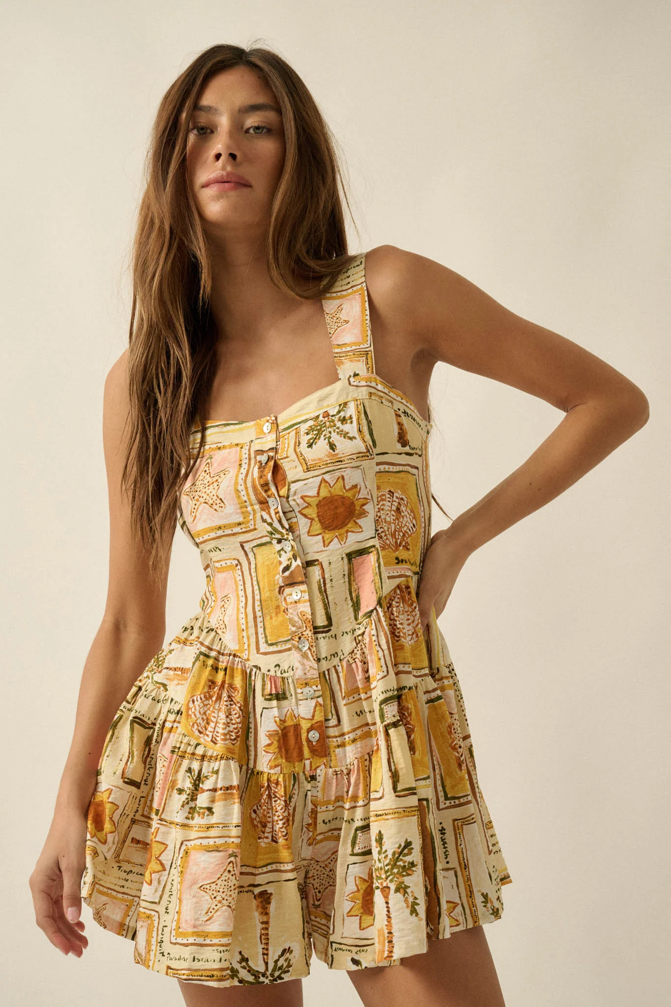 Paradise Bound Tropical-Print Tiered Ruffle Romper - Image 16
