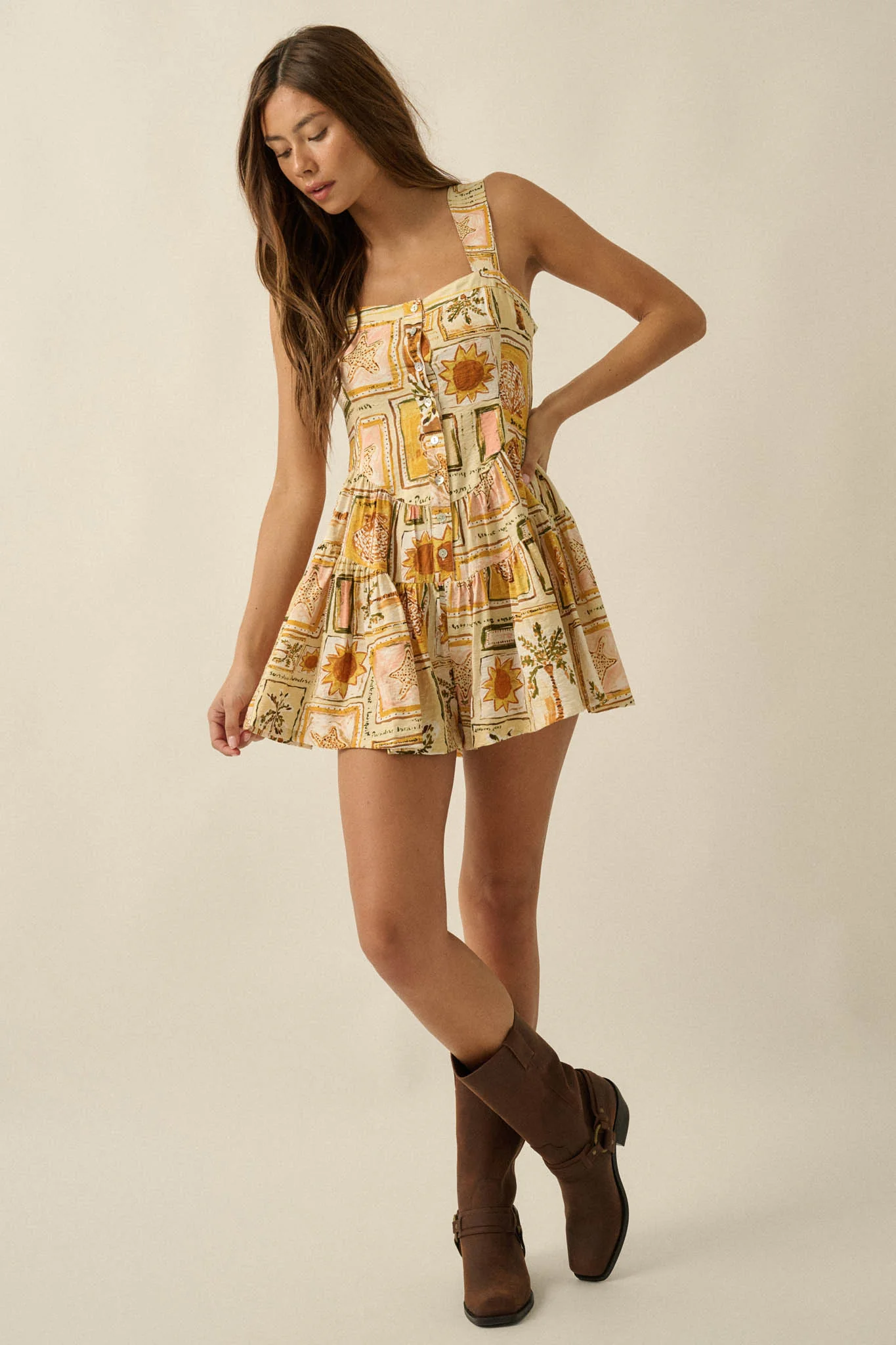 Paradise Bound Tropical-Print Tiered Ruffle Romper - Image 18