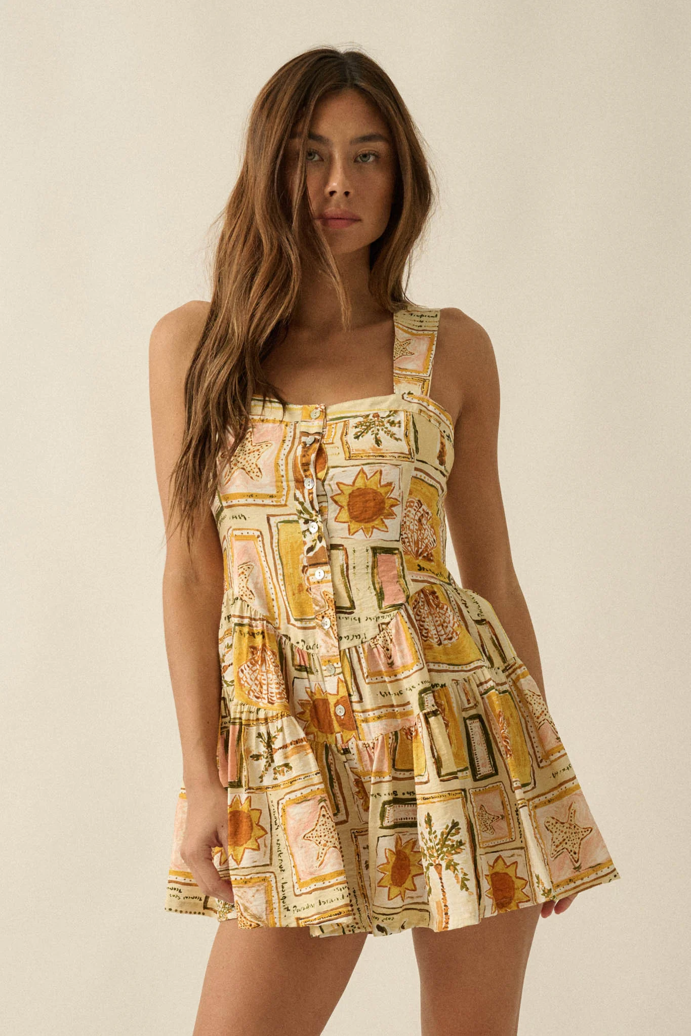 Paradise Bound Tropical-Print Tiered Ruffle Romper - Image 19