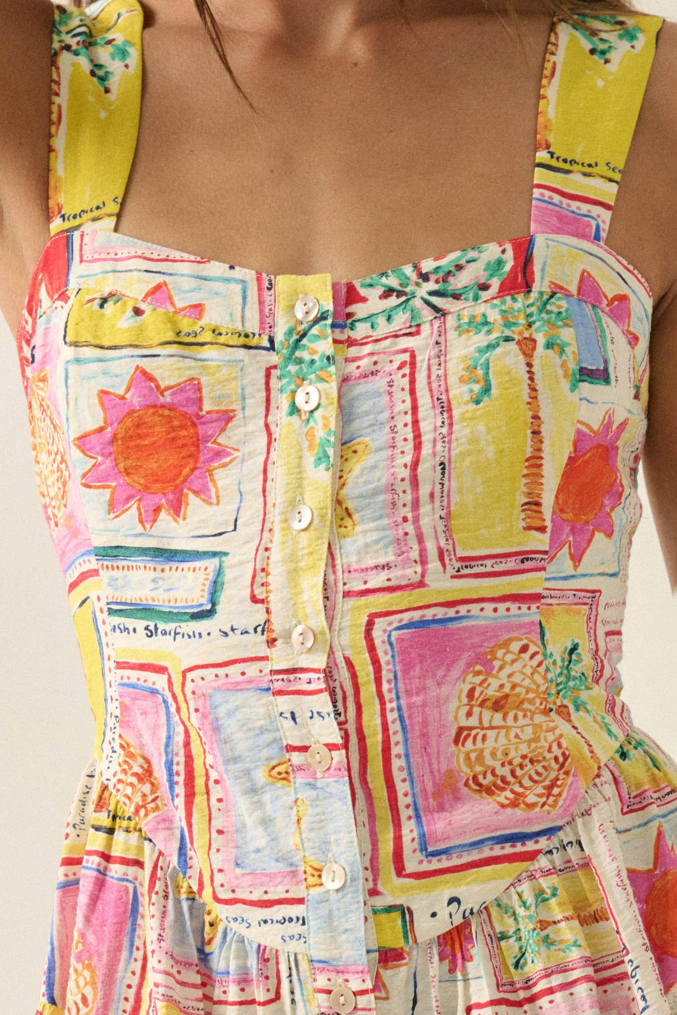 Paradise Bound Tropical-Print Tiered Ruffle Romper - Image 5