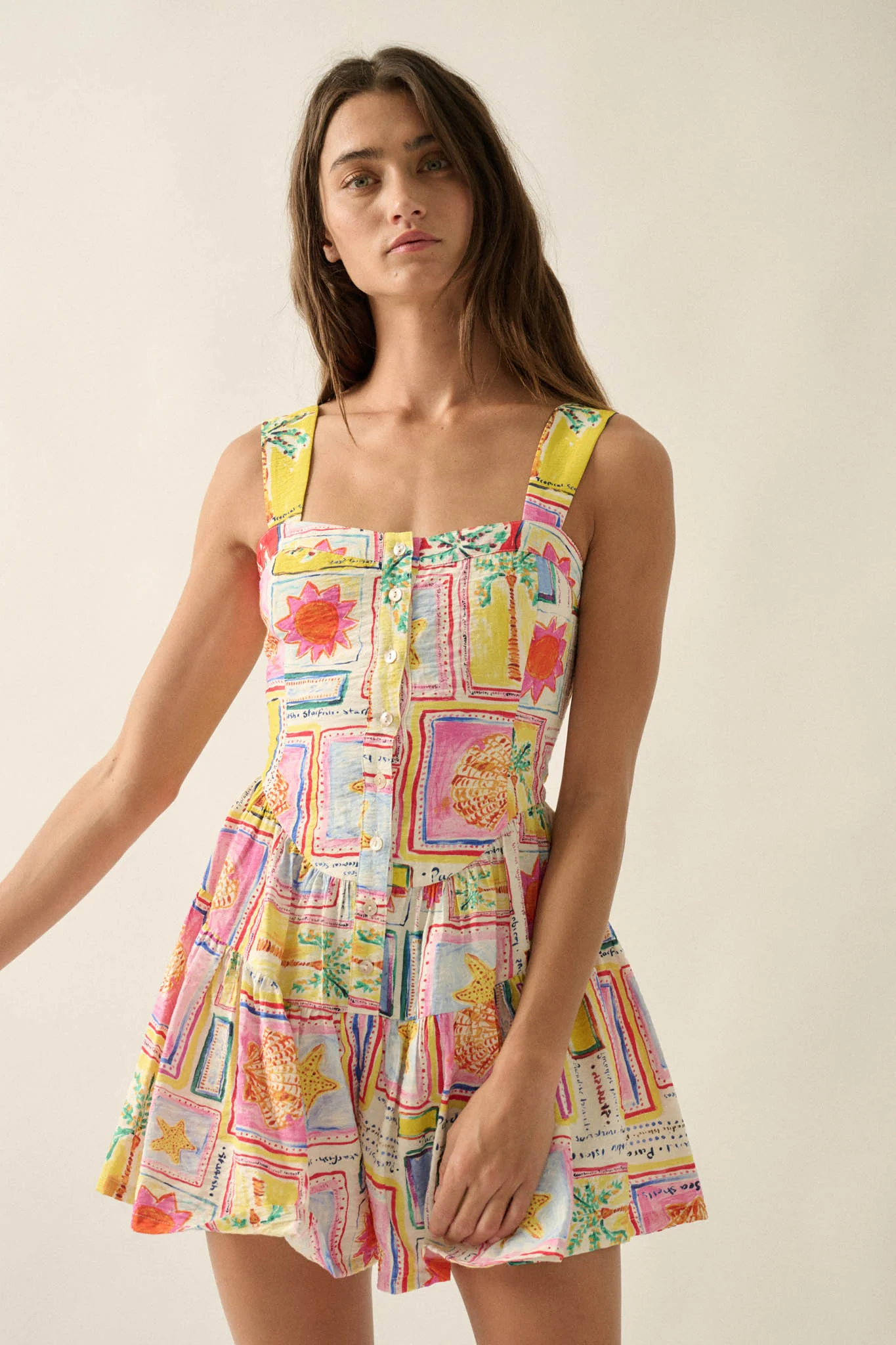 Paradise Bound Tropical-Print Tiered Ruffle Romper - Image 7