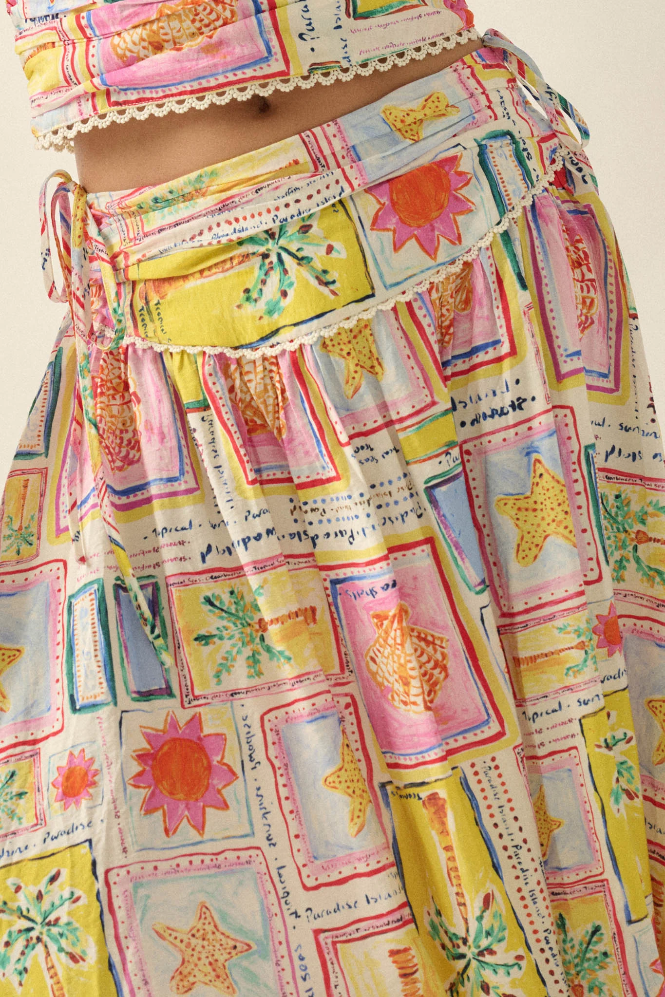 Paradise Isle Tropical-Print Drop-Waist Maxi Skirt - Image 6