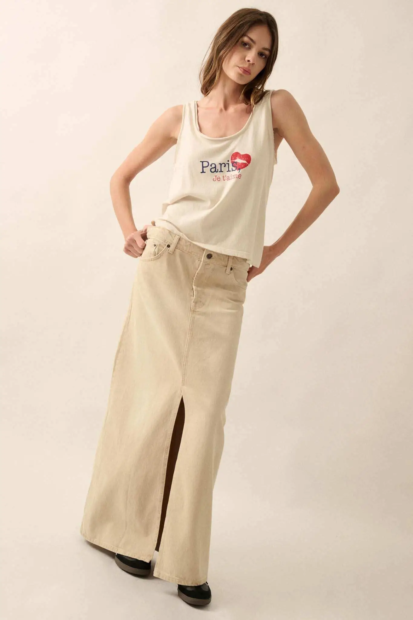 Paris Je T'aime Raw-Edge Graphic Tank top - Image 3