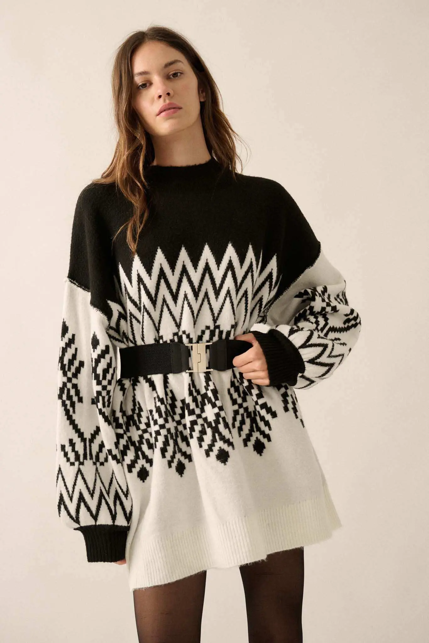Peak Perfection Alpine Knit Mini Sweater Dress - Image 14