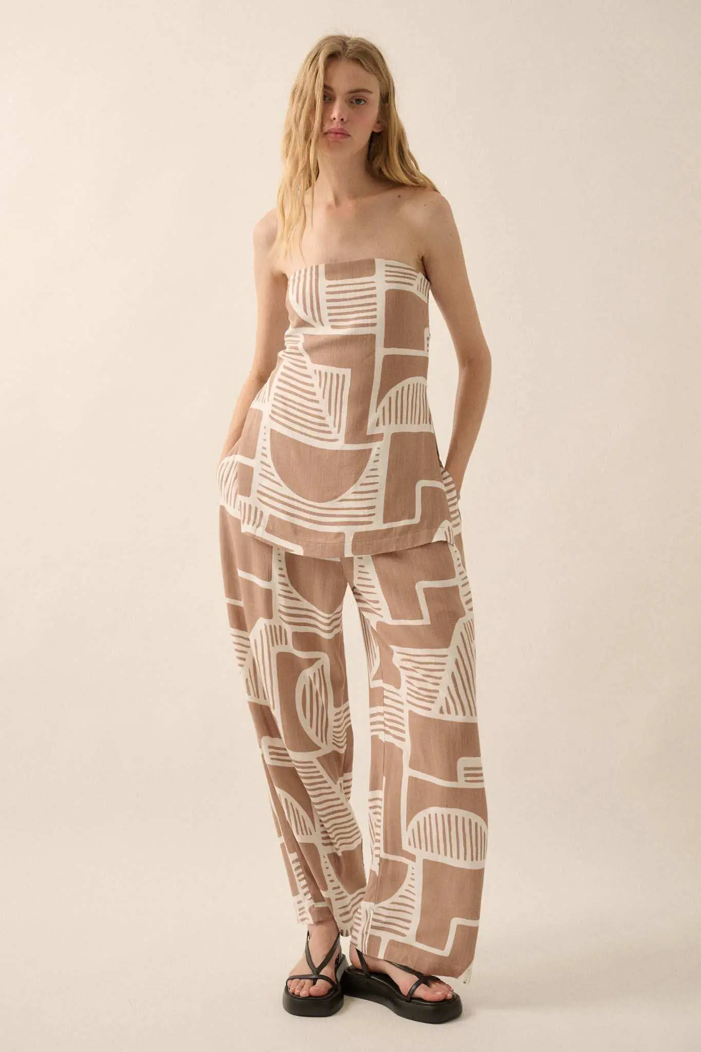 Perfect Shape Geo-Print Wide-Leg Pants - Image 2