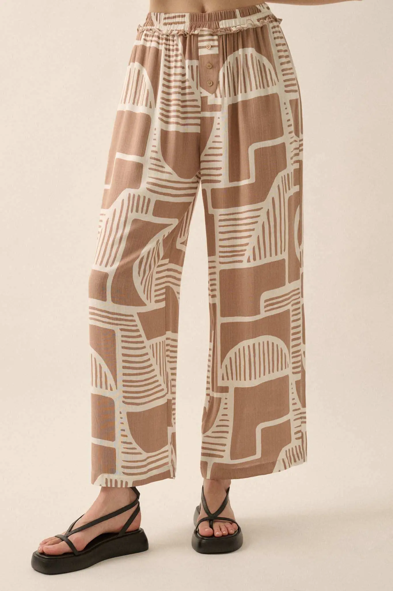 Perfect Shape Geo-Print Wide-Leg Pants - Image 3
