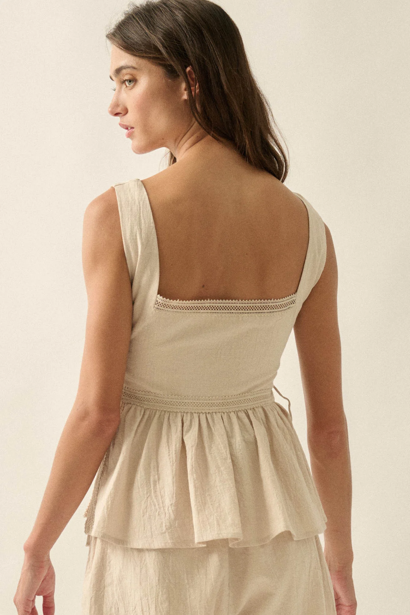 Petal Party Floral-Embroidered Babydoll Tank Top - Image 12