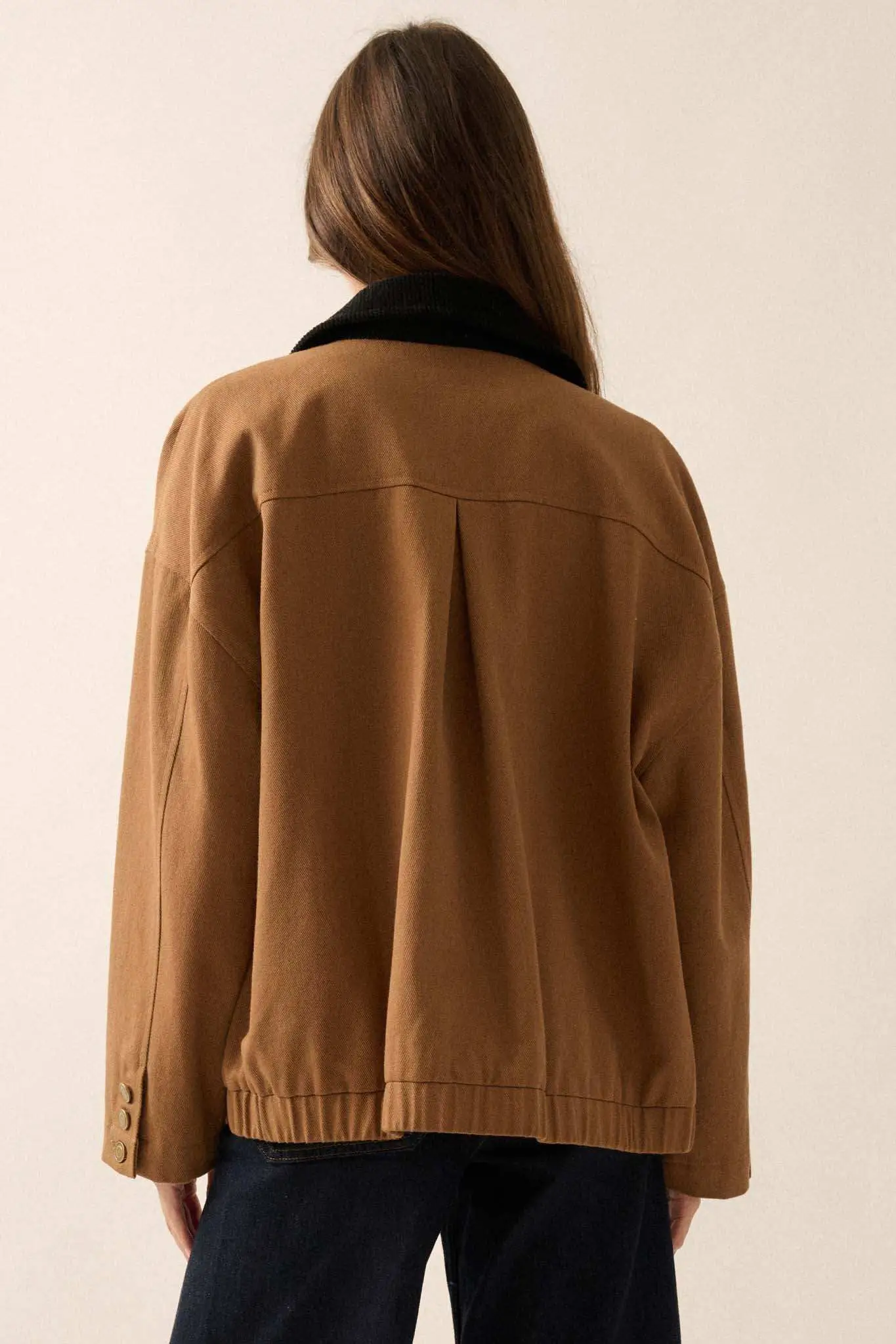Piece of Work Corduroy-Collar Twill Utility Jacket - Image 15