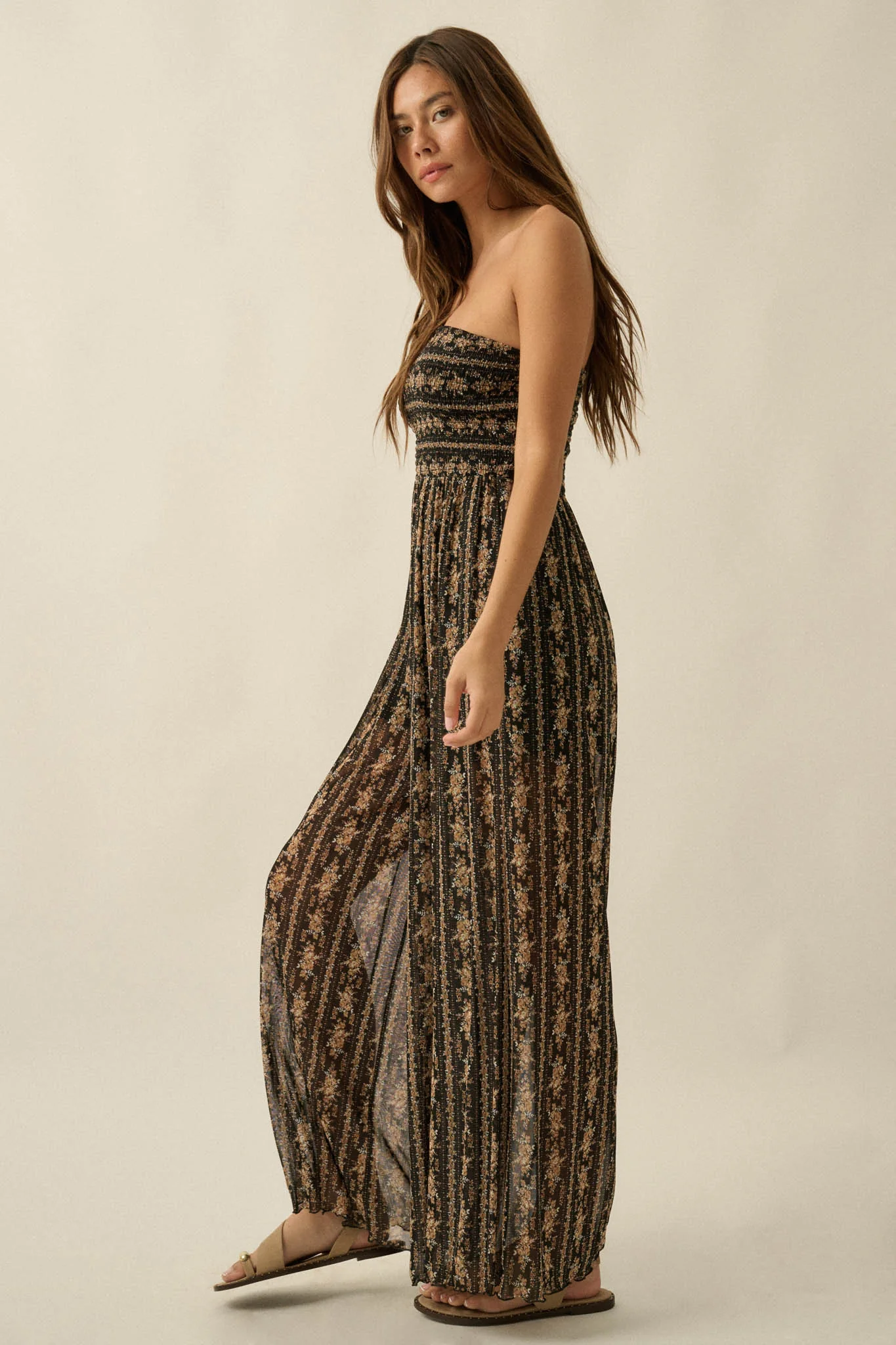 Plenty of Petals Floral Mesh Strapless Jumpsuit - Image 6
