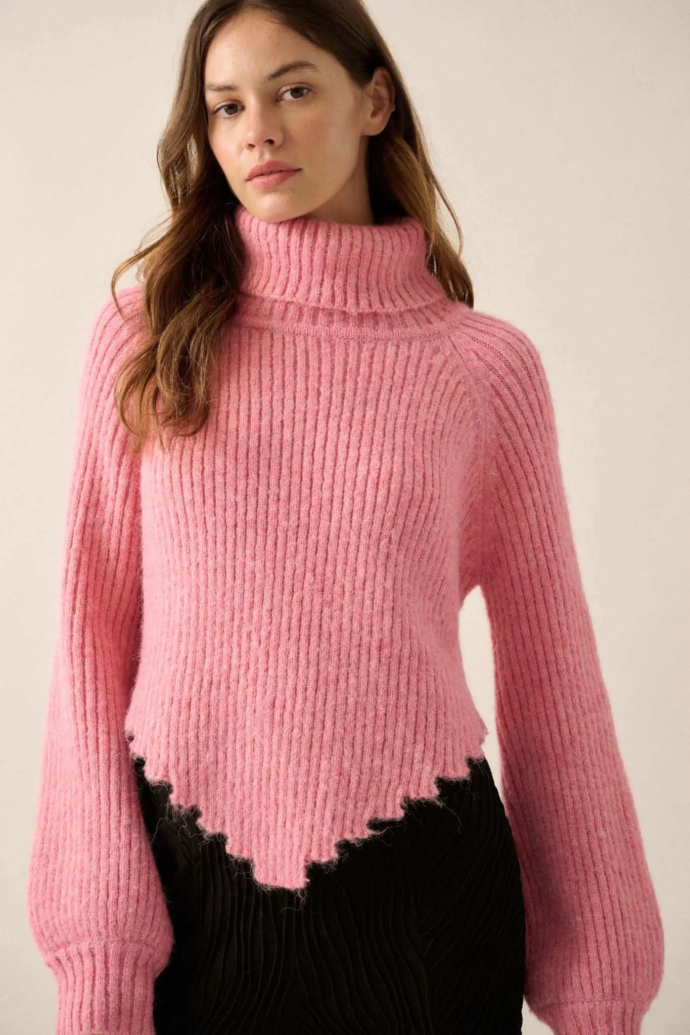 Point of View Bandana-Hem Turtleneck Sweater - Image 13