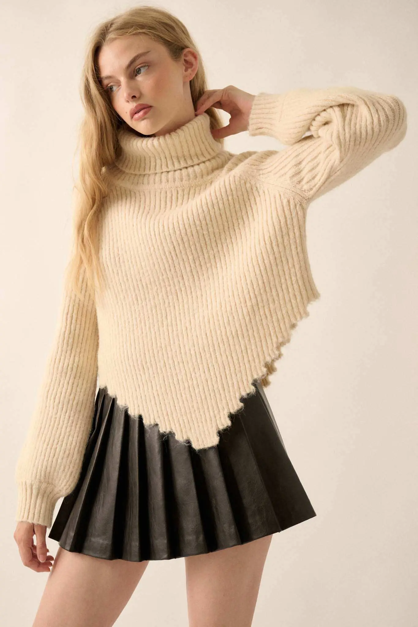 Point of View Bandana-Hem Turtleneck Sweater - Image 4