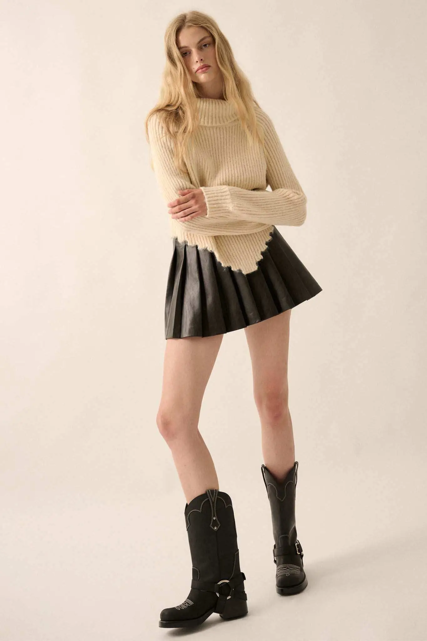 Point of View Bandana-Hem Turtleneck Sweater - Image 7