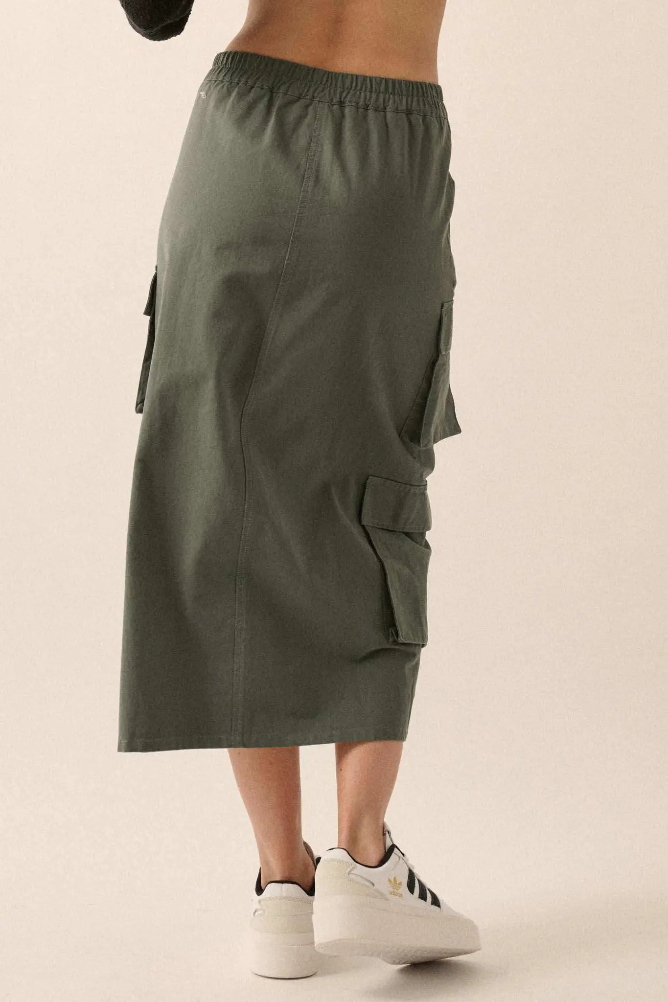 Practically Perfect Cargo Midi Pencil Skirt - Image 12