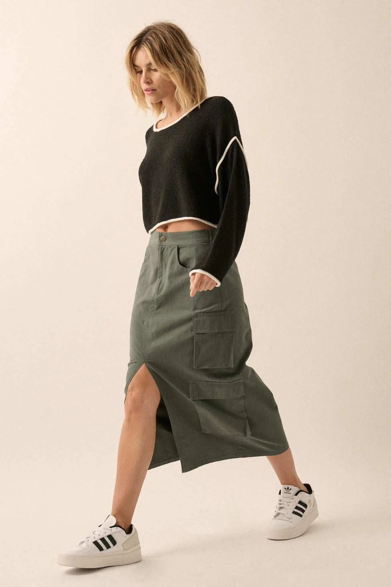 Practically Perfect Cargo Midi Pencil Skirt - Image 7