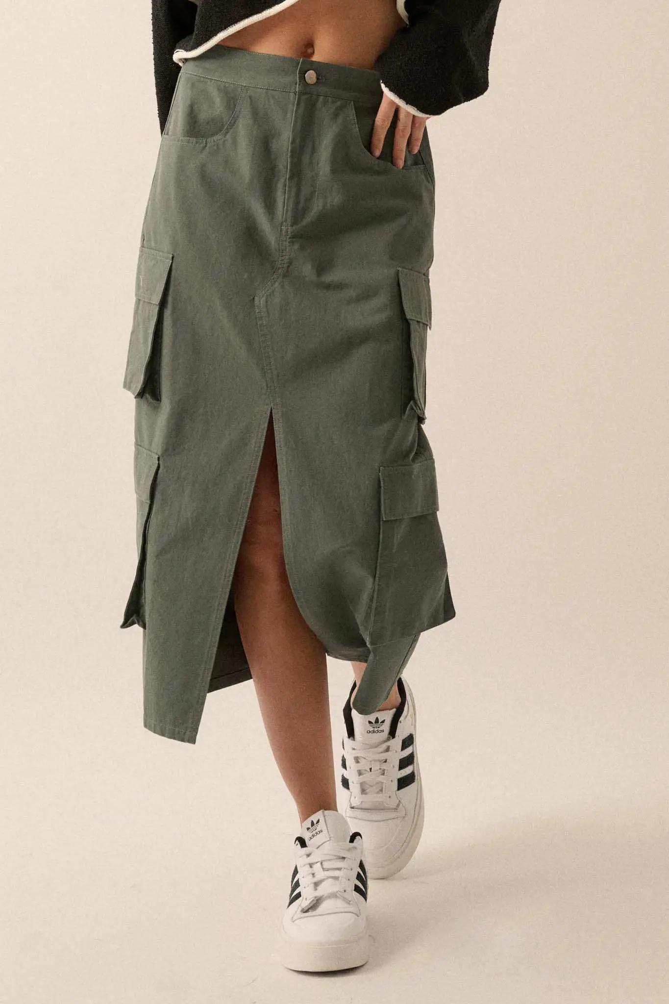 Practically Perfect Cargo Midi Pencil Skirt - Image 9