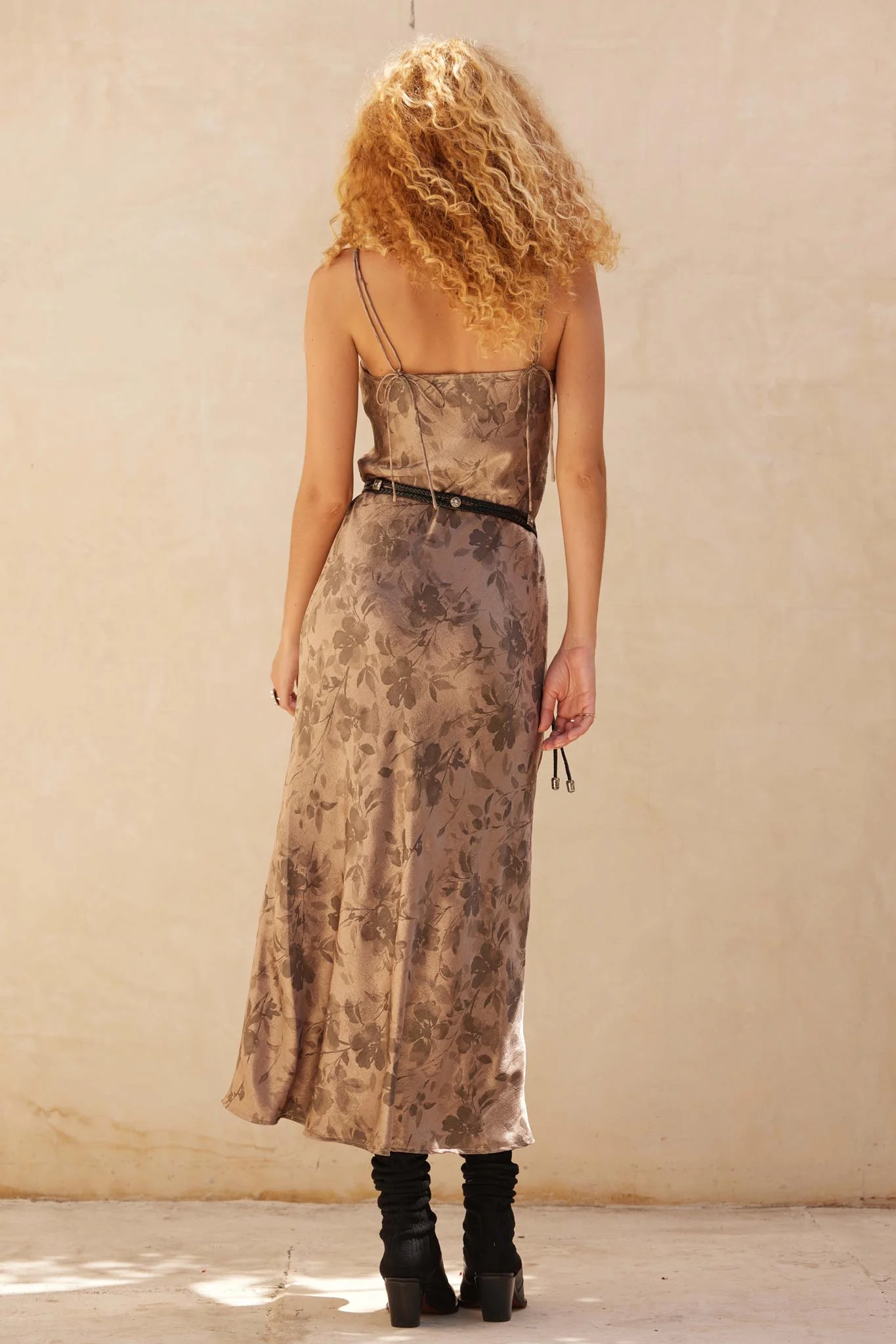 Precious Petals Floral Satin Maxi Slip Dress - Image 12