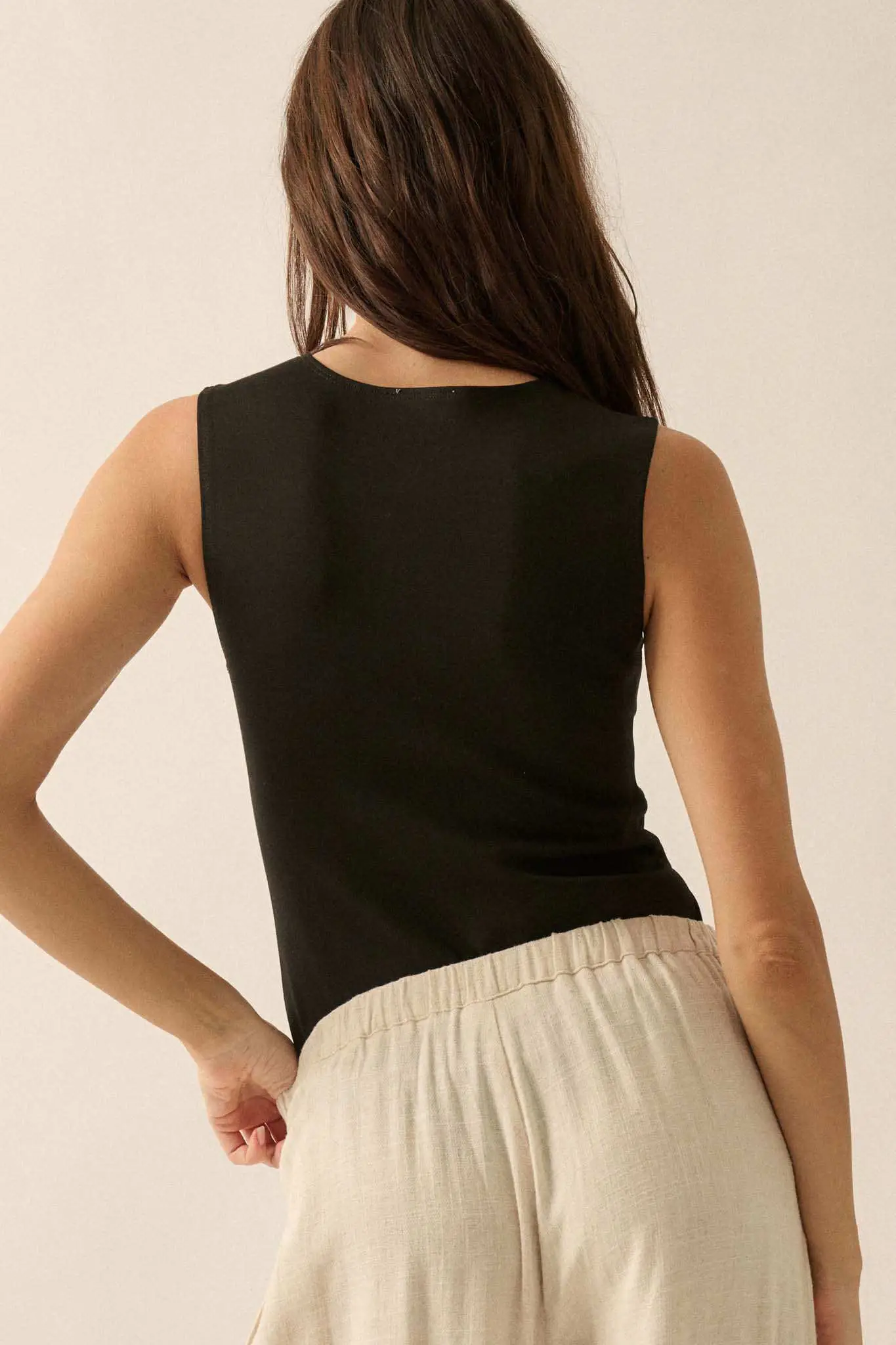 Premium Scuba Half-Zip Sleeveless Bodysuit - Image 6