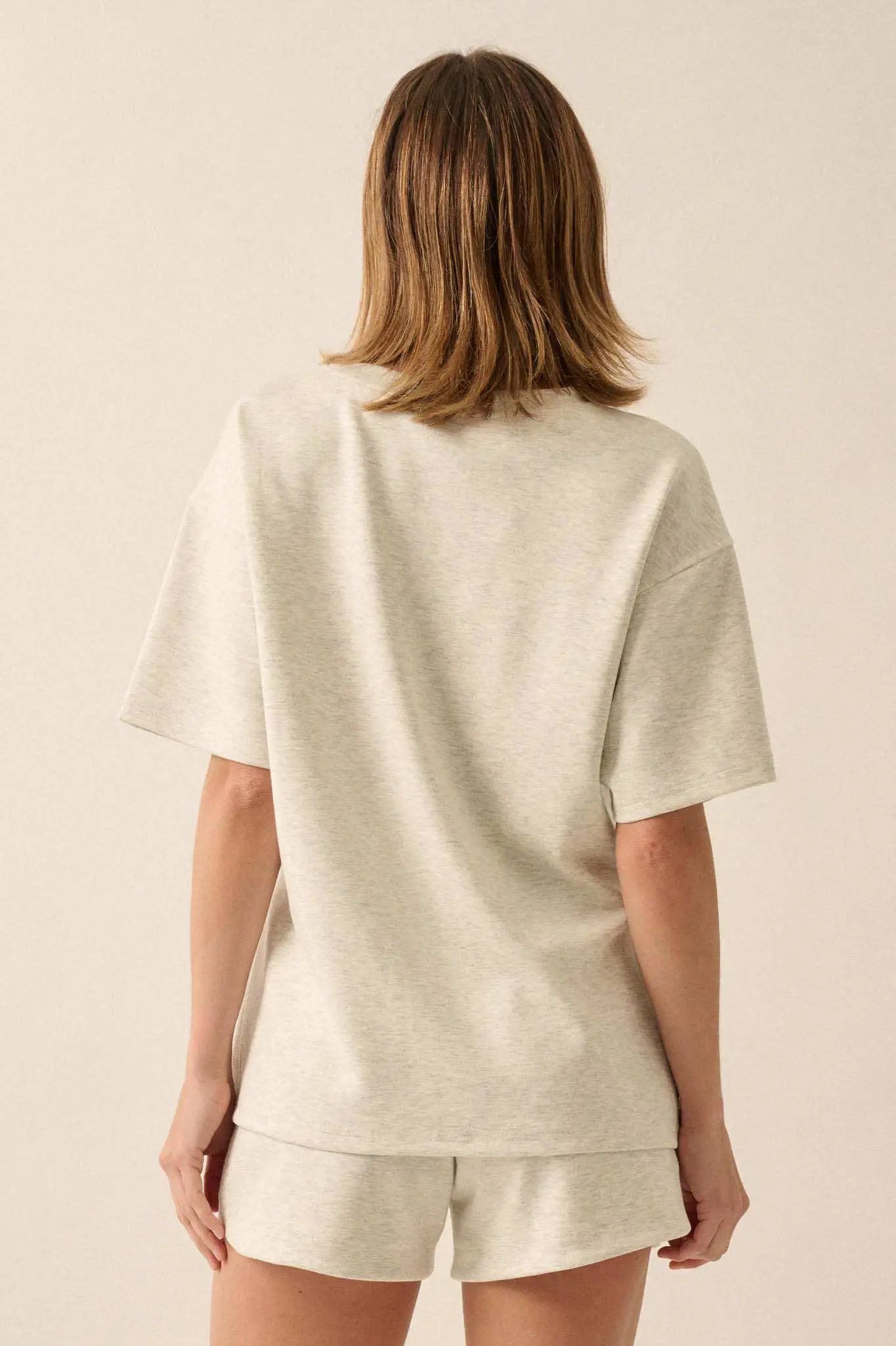 Premium Scuba Loose-Fit High-Low Boxy Tee - Image 12