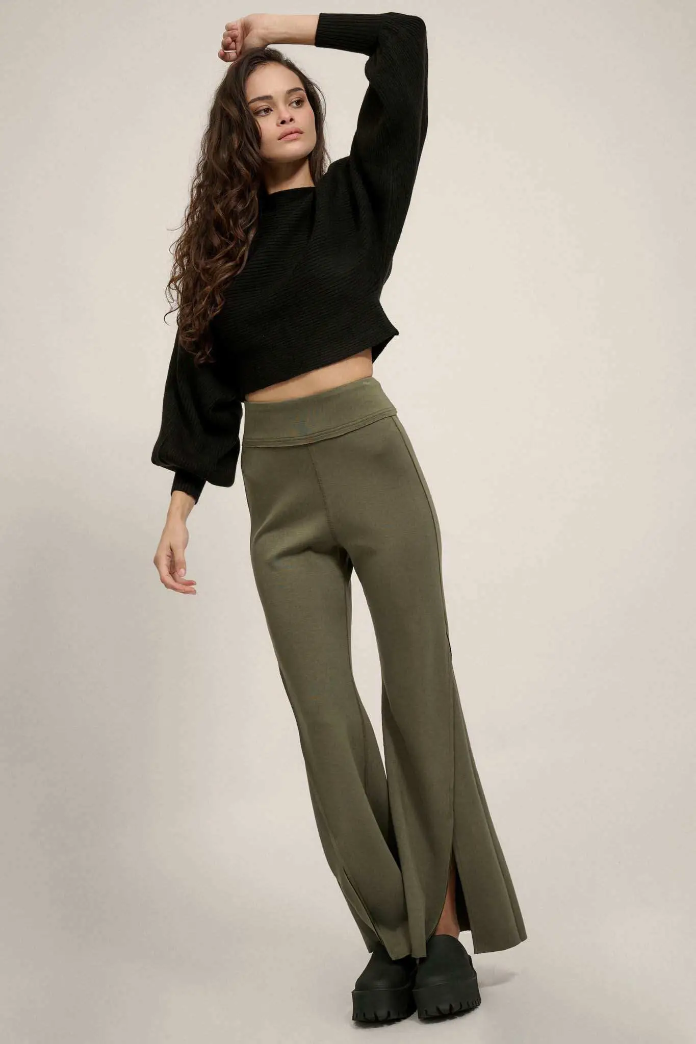Premium Scuba Split-Leg Flare Pants - Image 10