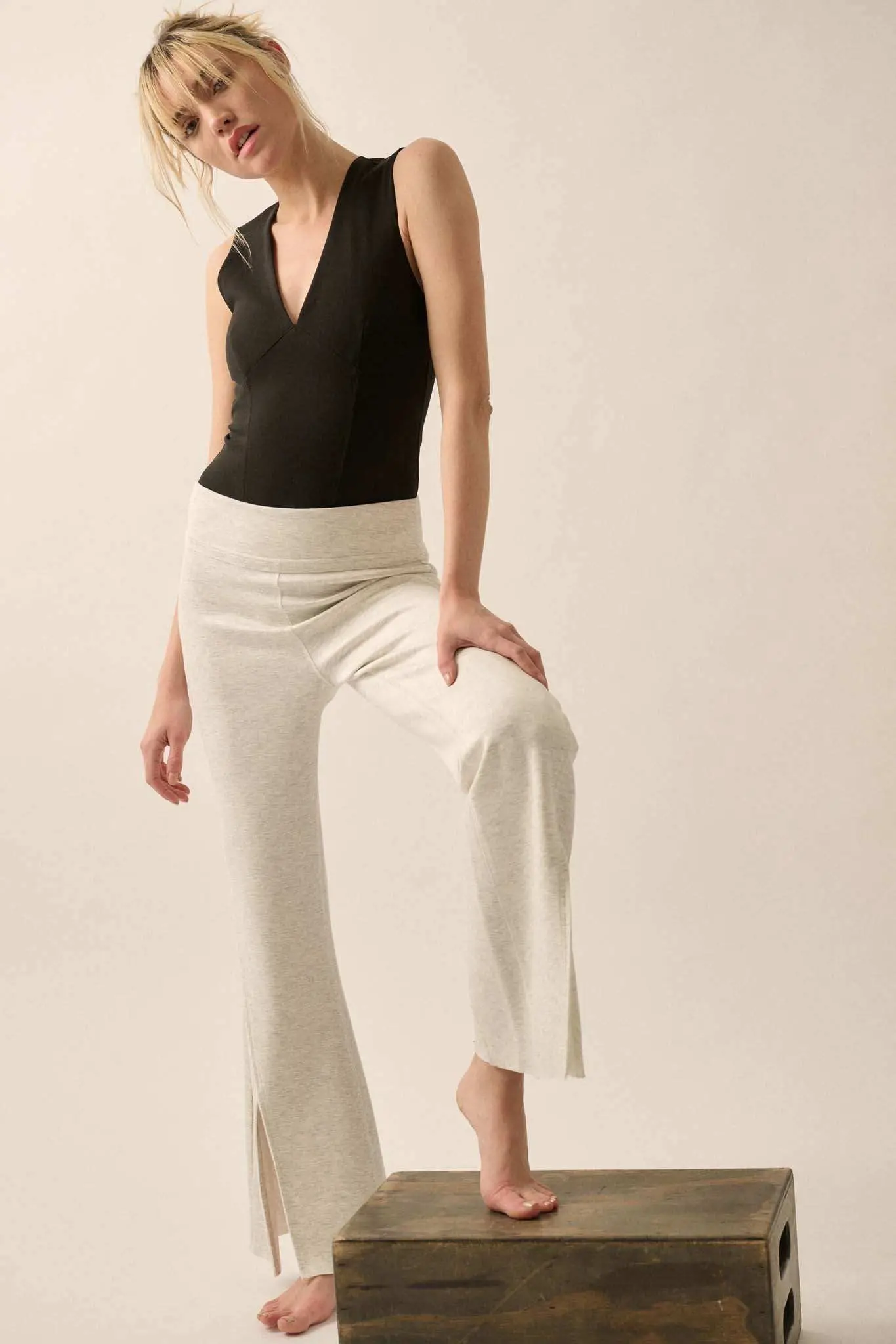 Premium Scuba Split-Leg Flare Pants - Image 2