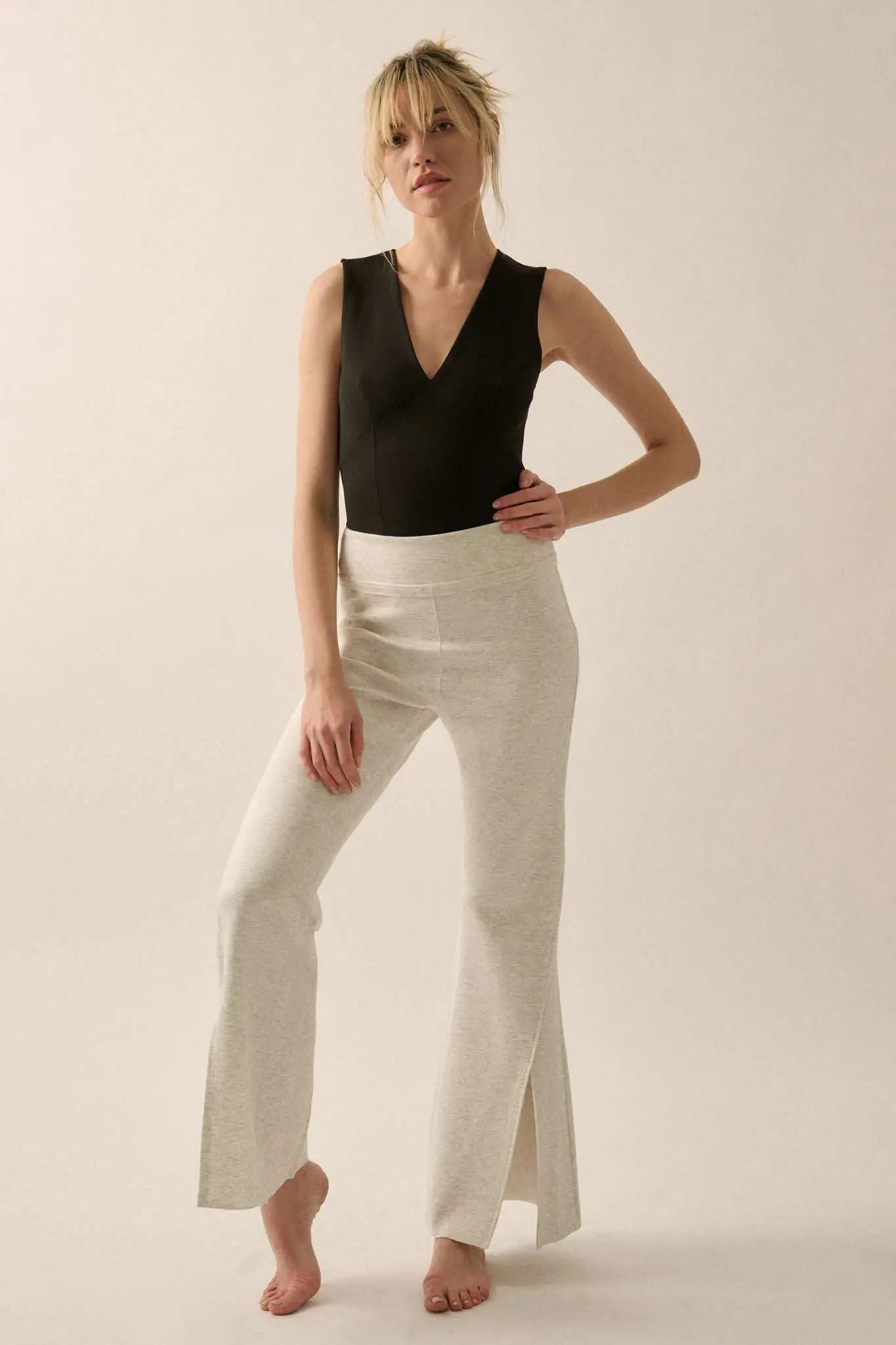Premium Scuba Split-Leg Flare Pants - Image 4