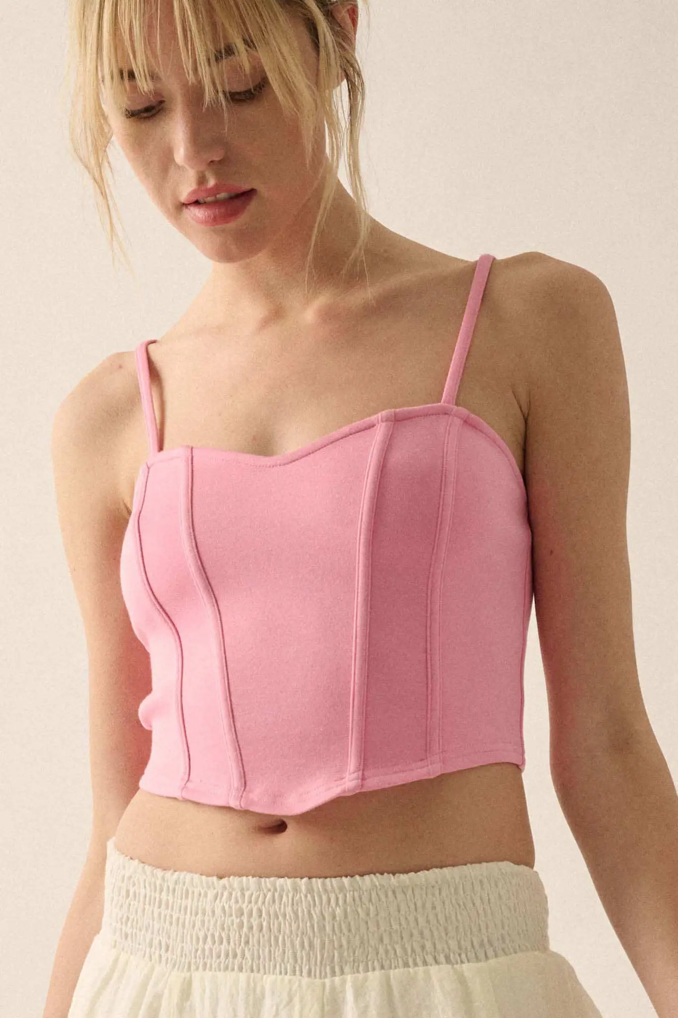 Premium Scuba Sweetheart Corset Cami Top - Image 3