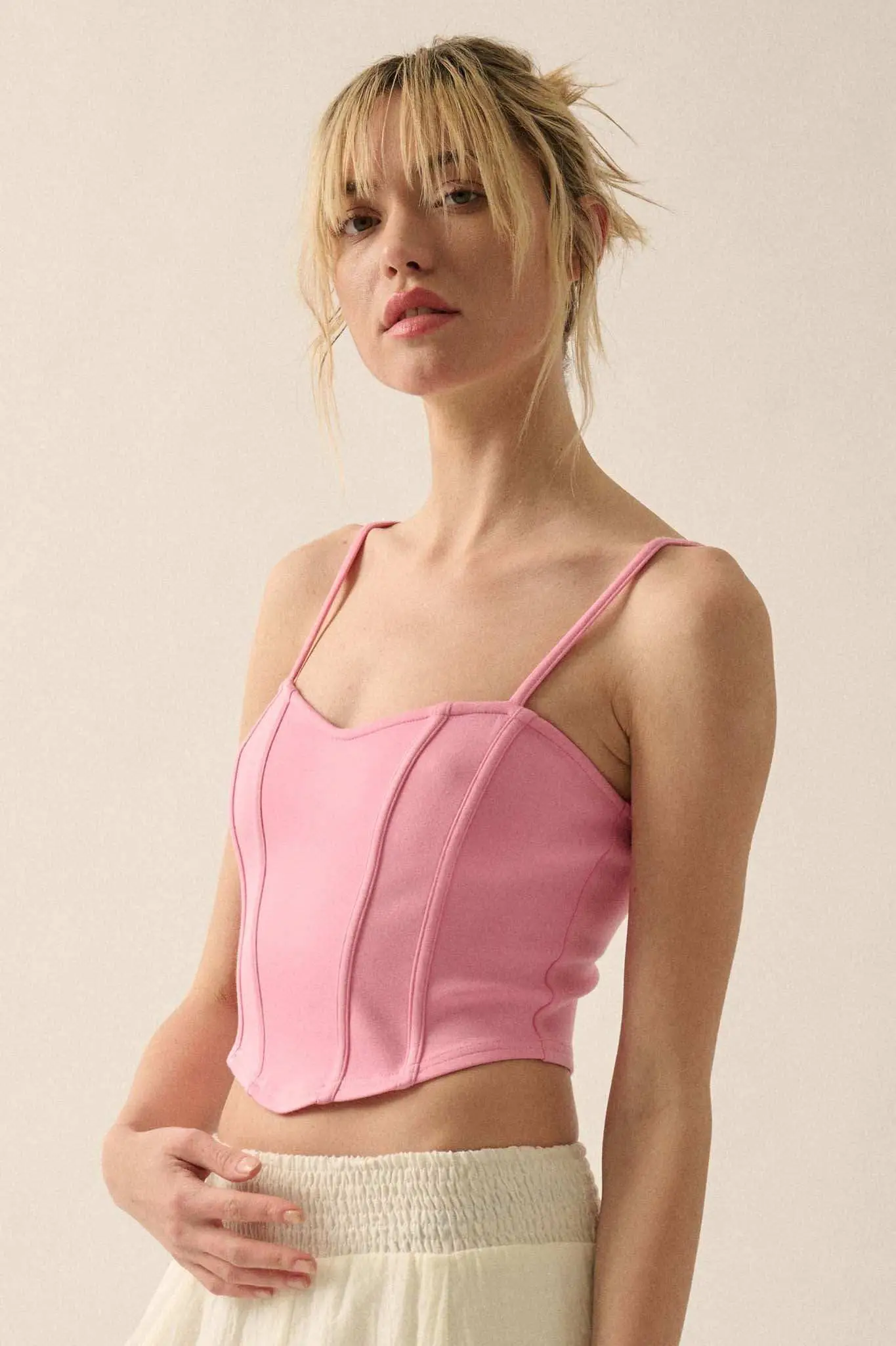 Premium Scuba Sweetheart Corset Cami Top - Image 6