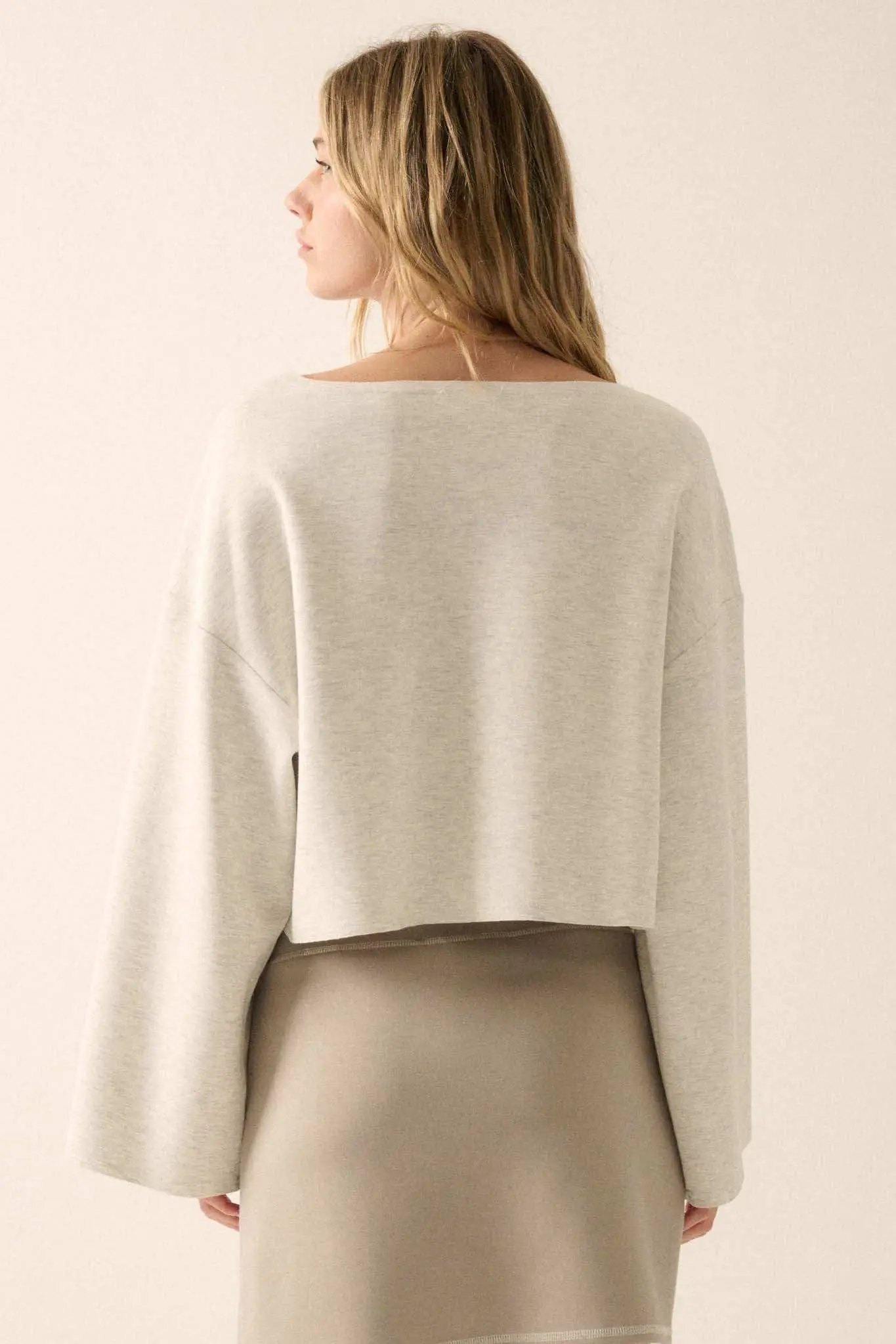 Premium Scuba Wide-Sleeve Boatneck Pullover - Image 2
