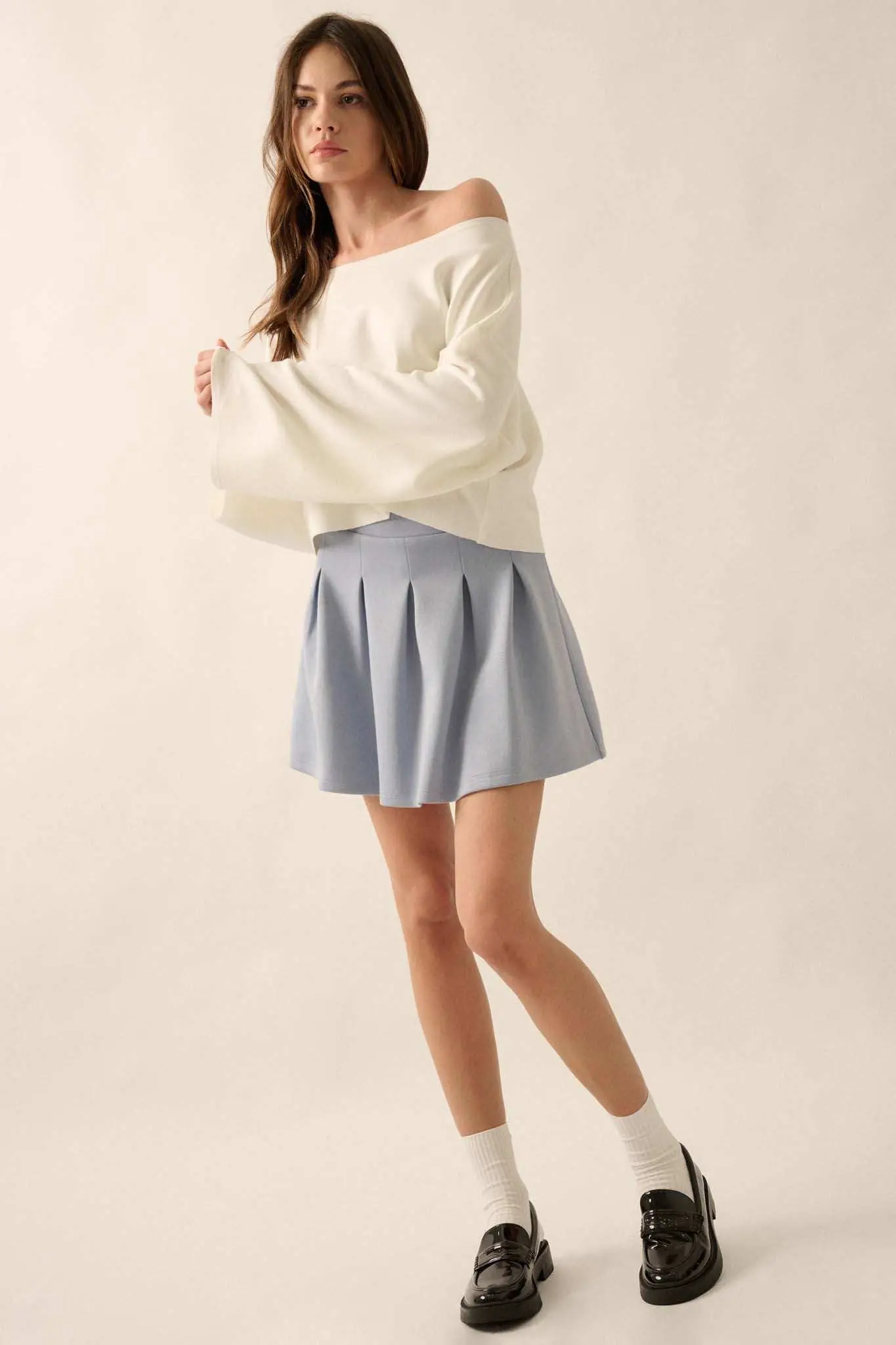 Premium Scuba Wide-Sleeve Boatneck Pullover - Image 9