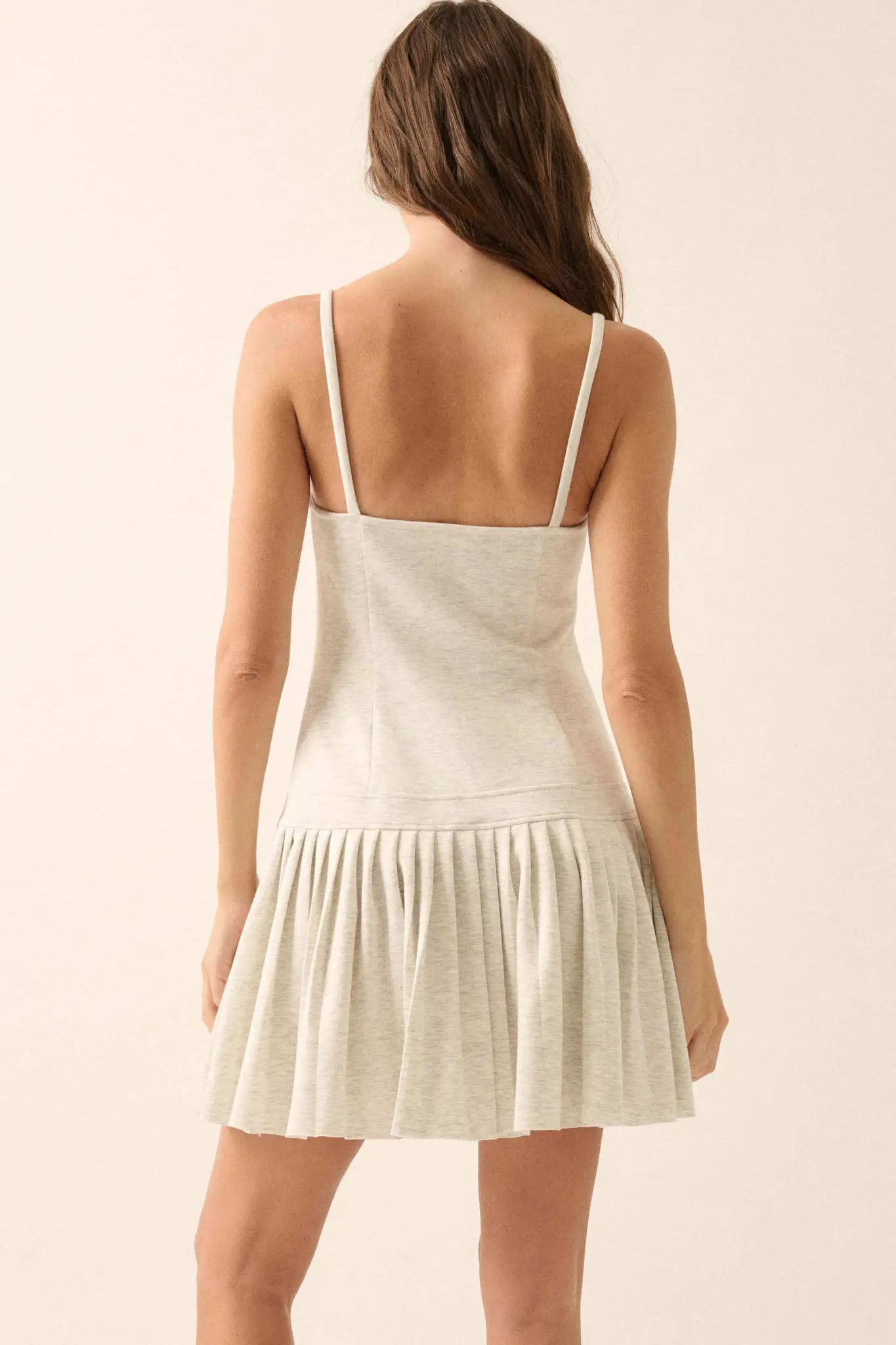 Premium Scuba Zip-Front Pleated Mini Dress - Image 12