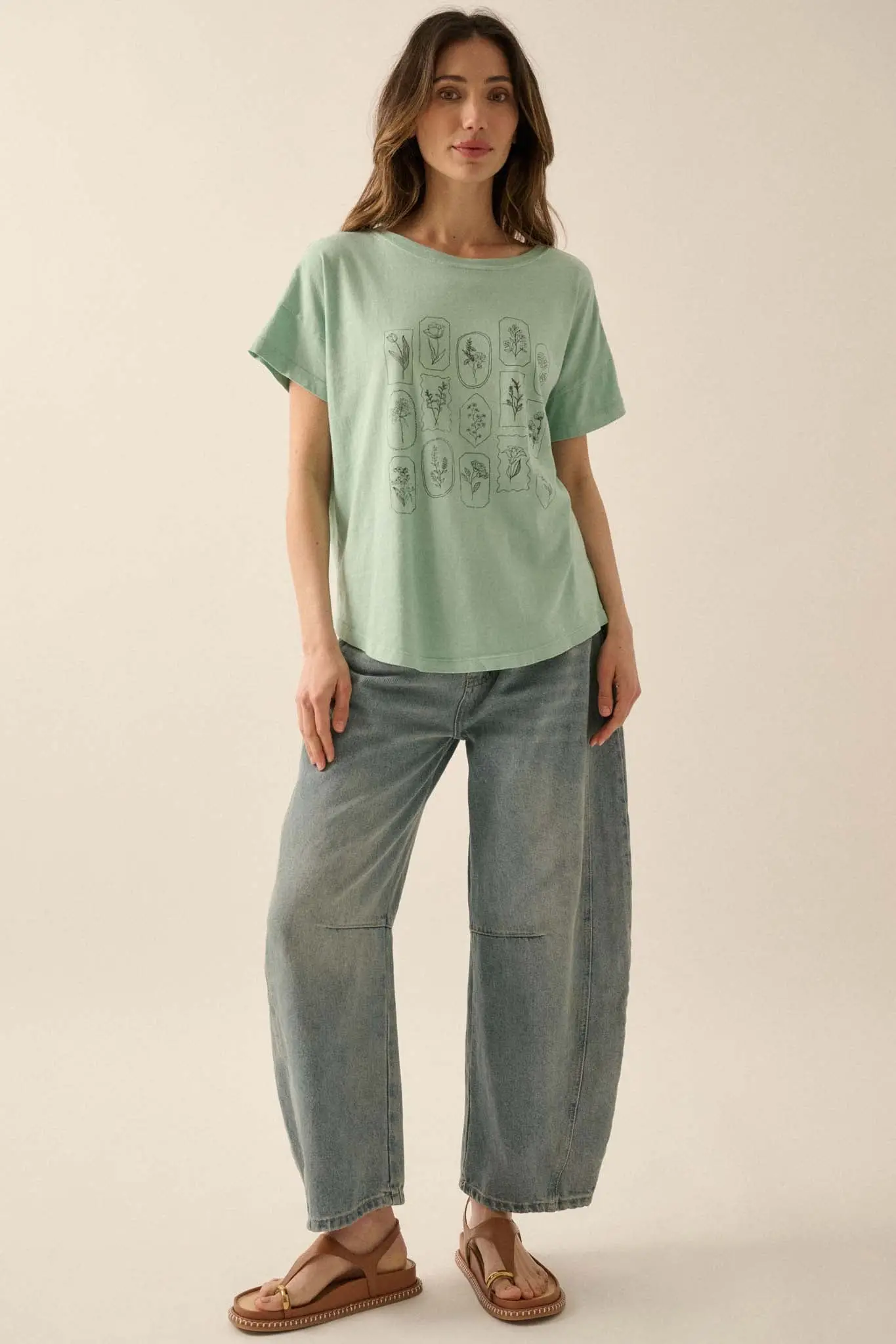Pressed Flowers Vintage-Wash Graphic Tee - Image 4