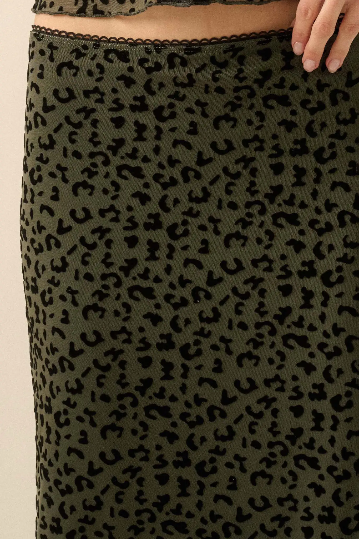 Pretty Wild Leopard Mesh Maxi Skirt - Image 10