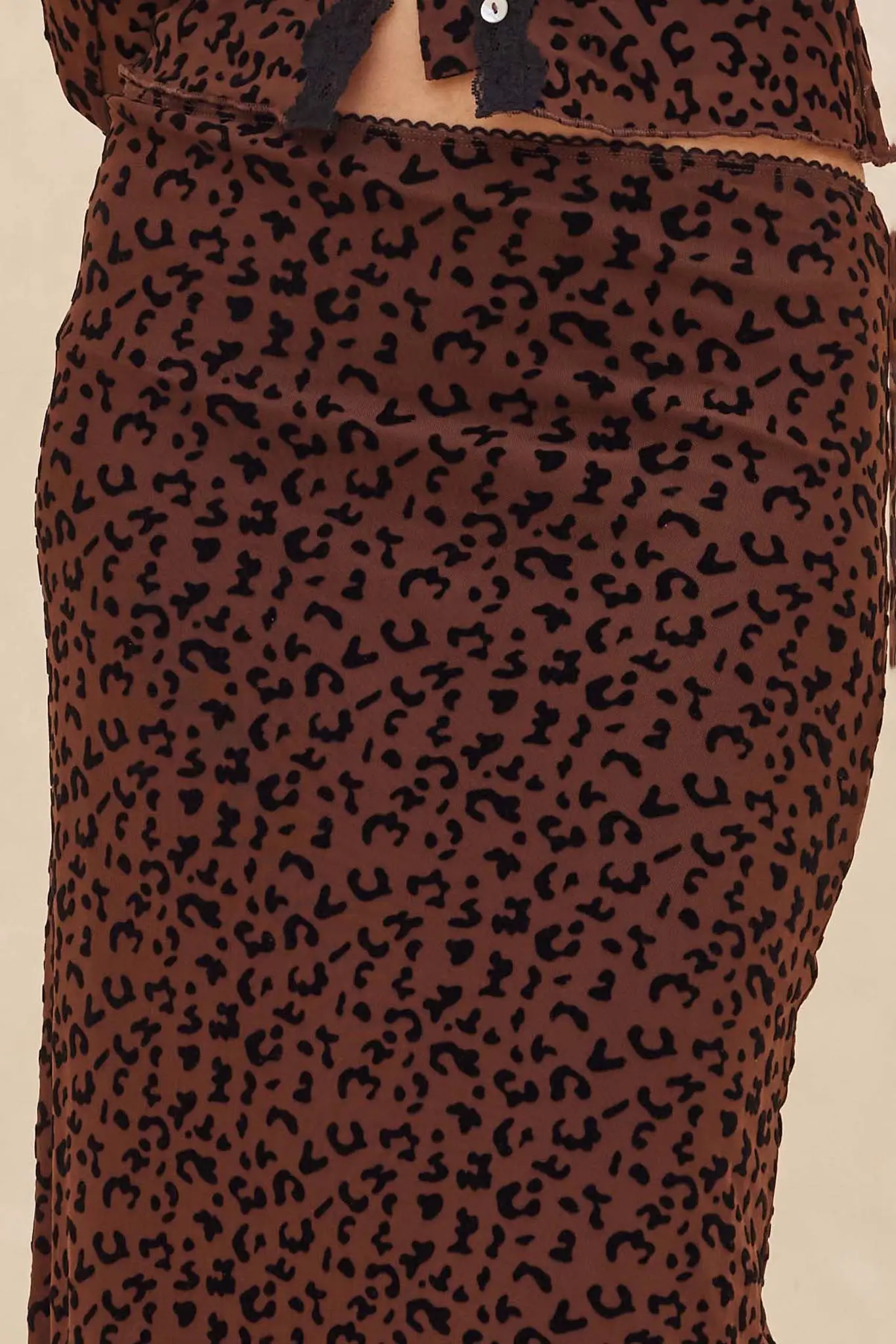 Pretty Wild Leopard Mesh Maxi Skirt - Image 15